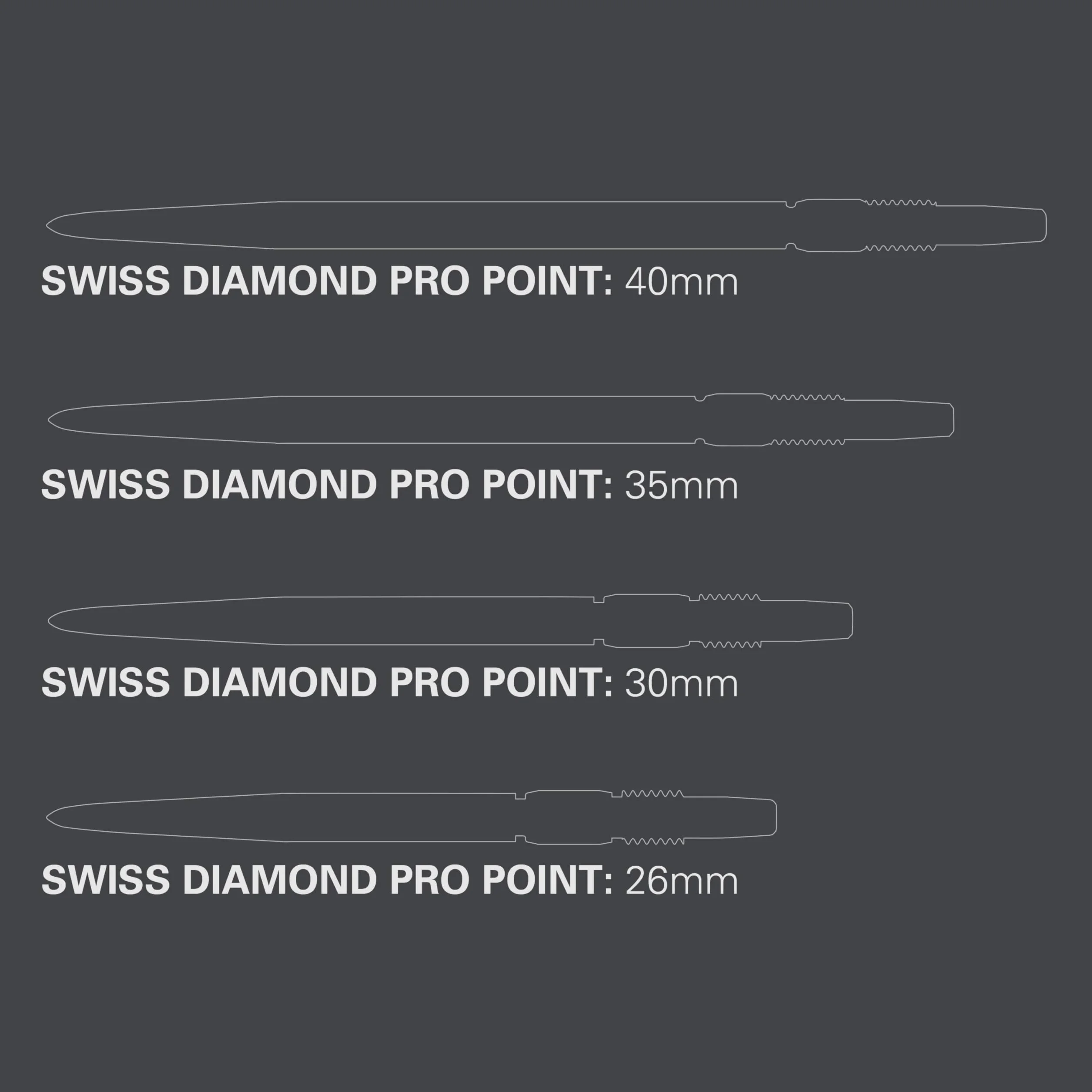 TARGET Darts Swiss Points diamentowe Pro Swiss Point końcówki do rzutek zestaw 3 sztuk