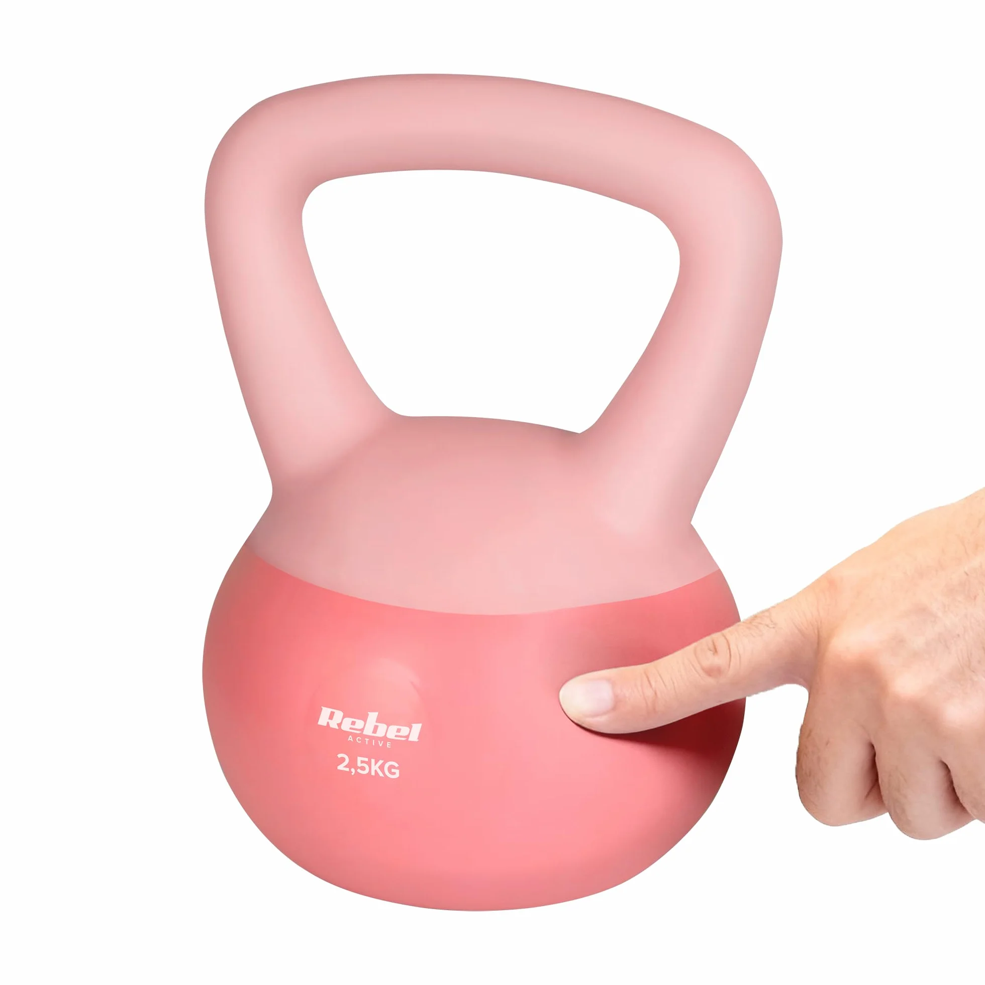 Rebel Soft Kettlebell 2.5kg Miękkie PCV Bezpieczne Ciche Hantel do Fitness