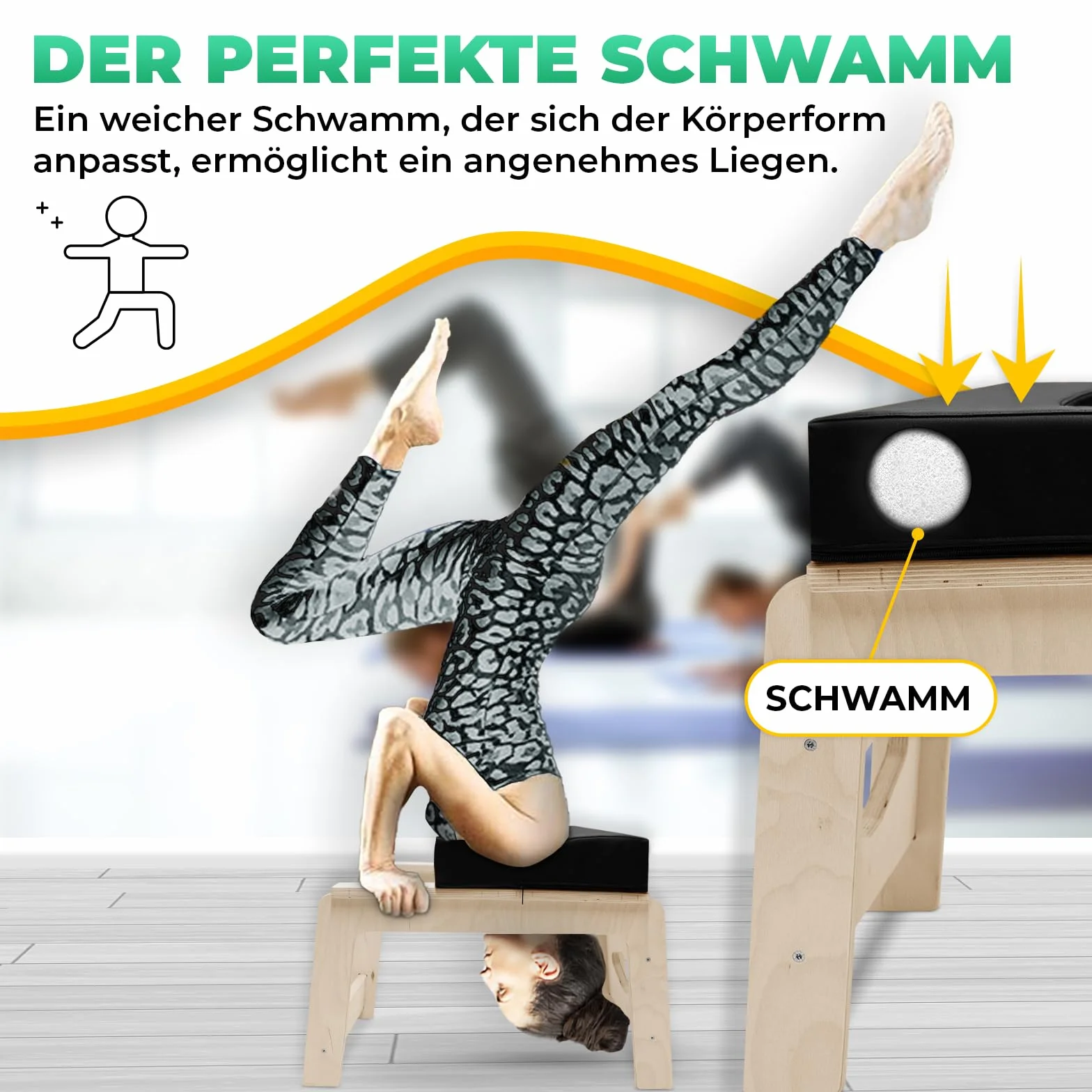 Wysokiej jakości krzesło do jogi i taboret – Made in Europe – do fitnessu, medytacji i relaksu