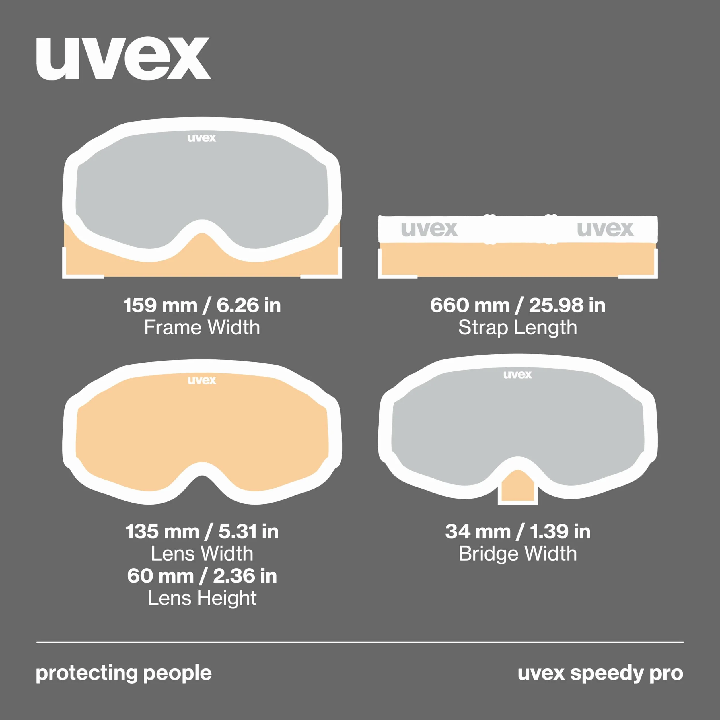 uvex speedy pro - gogle narciarskie dla dzieci - wzmacniające kontrast - powiększony zakres widzenia bez efektu zaparowania - white/lasergold - one size