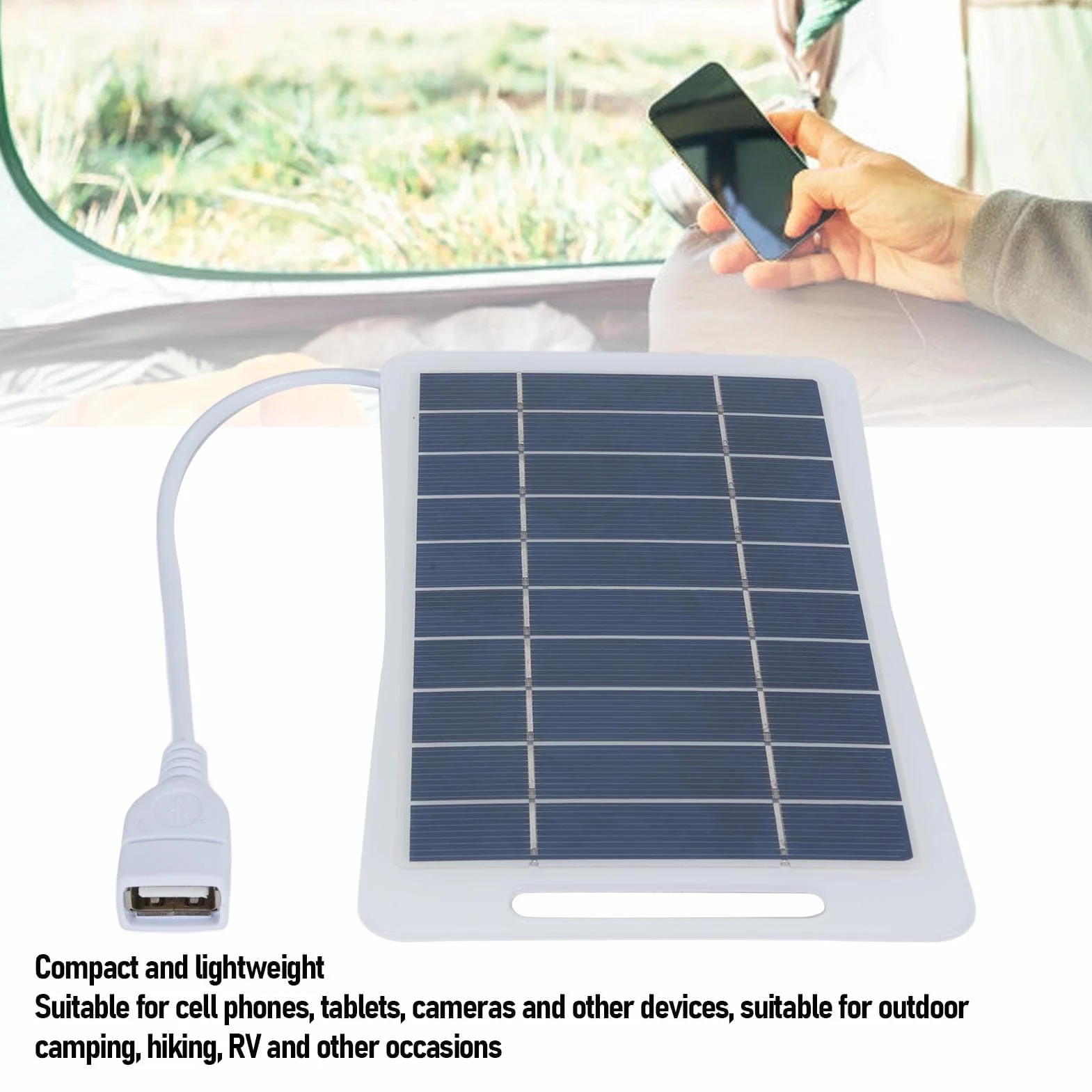 Składany Mini Solarny Panel, ładowarka Panelu Słonecznego USB do Smartfonów, Tabletów, Aparatu