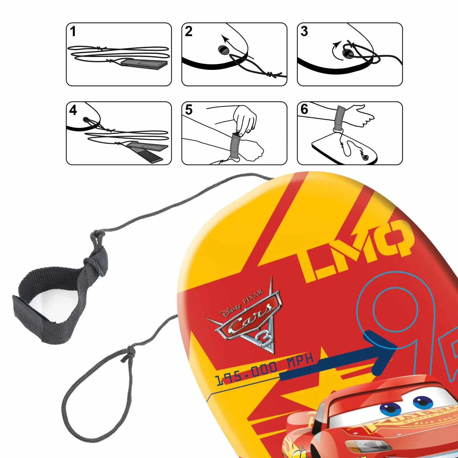 BODY BOARD 94 CARS - Mondo Toys - Samochody Disneya - Gry wodne dla dzieci