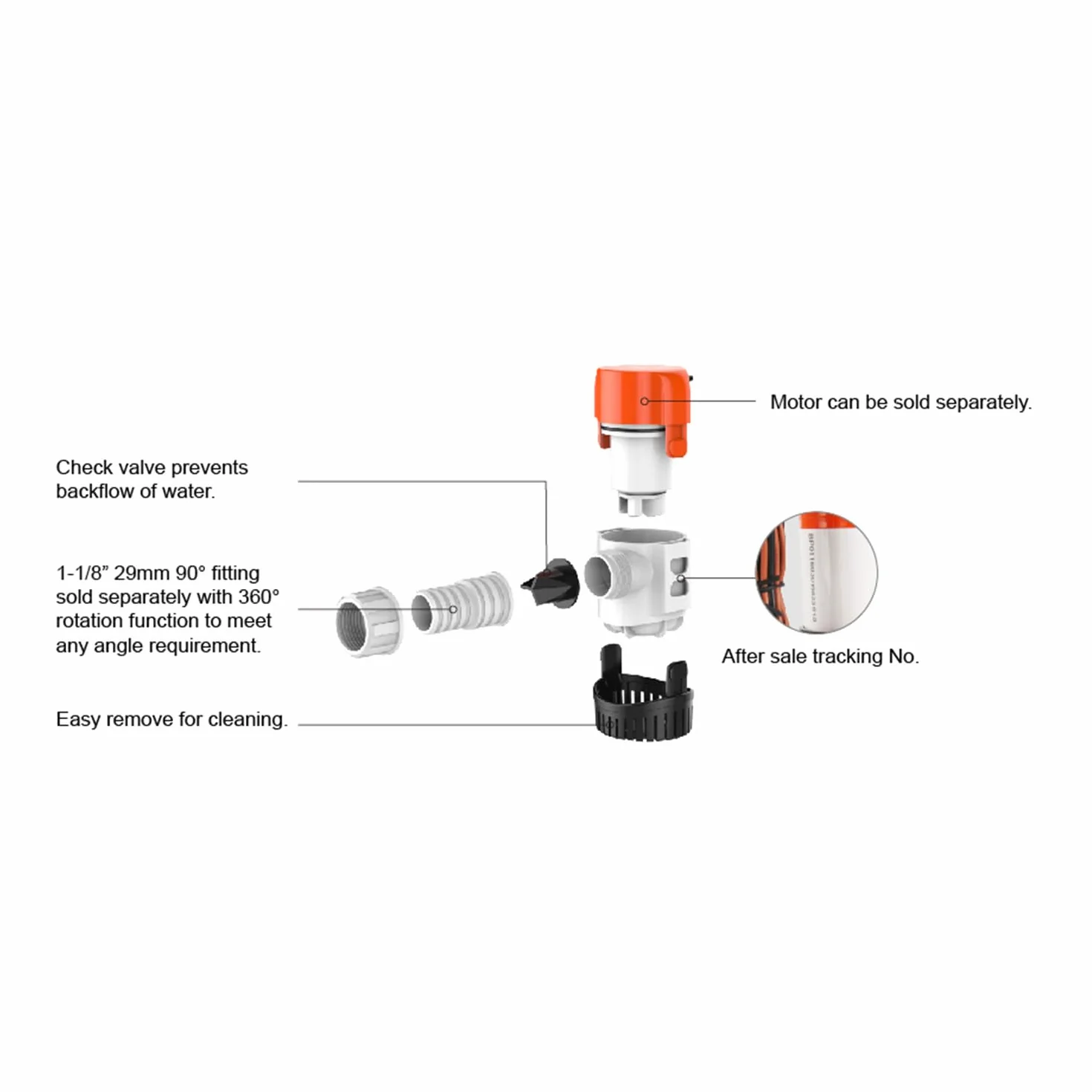 LIGHTEU®, DC 12 V nieautomatyczna pompa zęzowa serii 13A 1100GPH zanurzeniowa pompa wodna do łodzi morskich jachtów przyczepy kempingowej na zewnątrz ogrodu SFBP1-G1100-13A