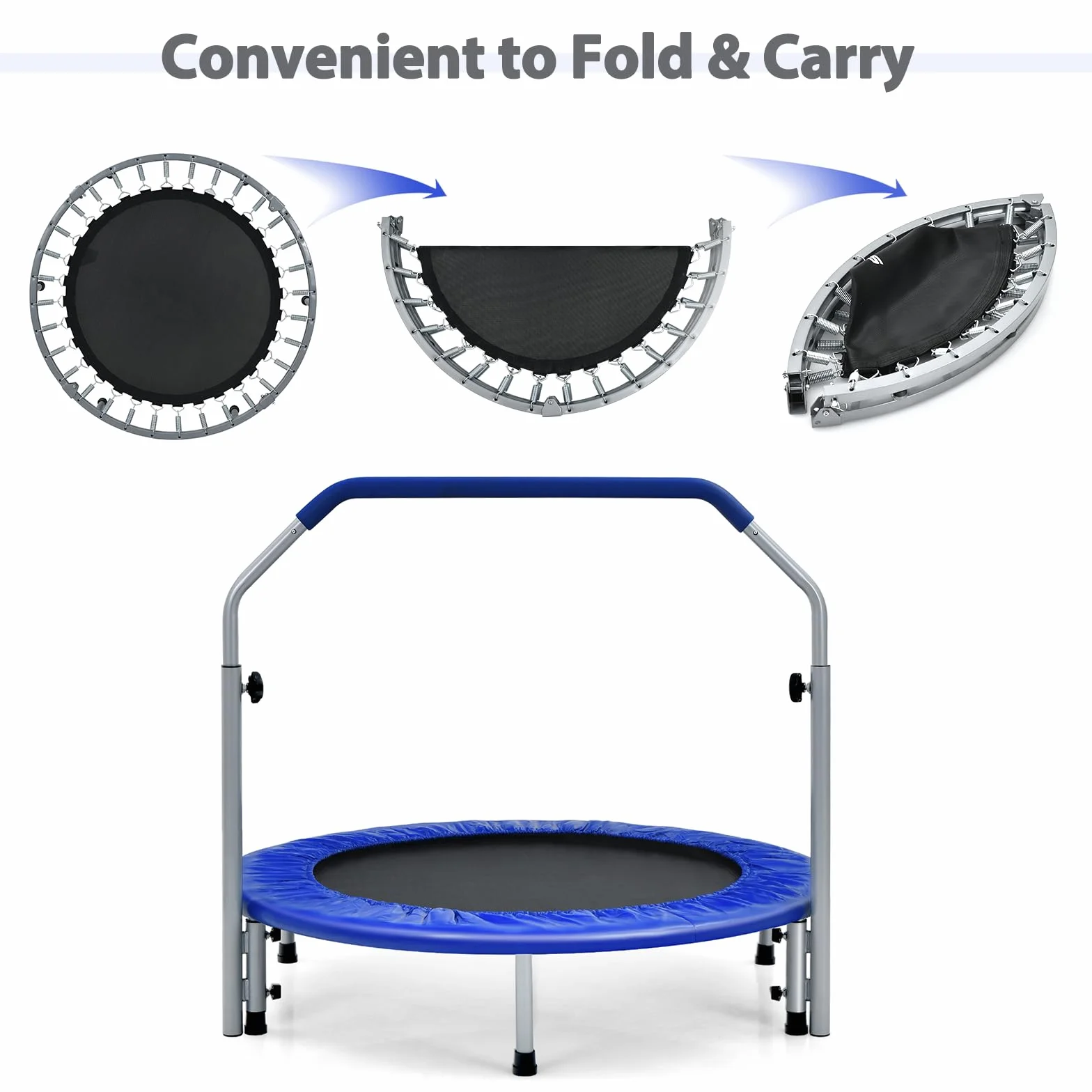 LIFEZEAL Składana trampolina Mini Bouncer Ø 101 cm 150 kg