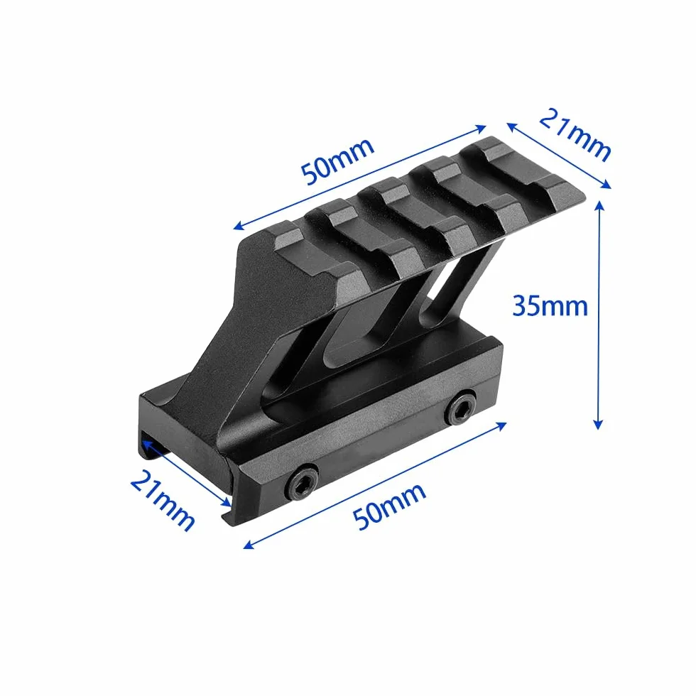 4 gniazda Riser Mount do 21 mm Picatinny Rail Airsoft Red Dot Scope Mount