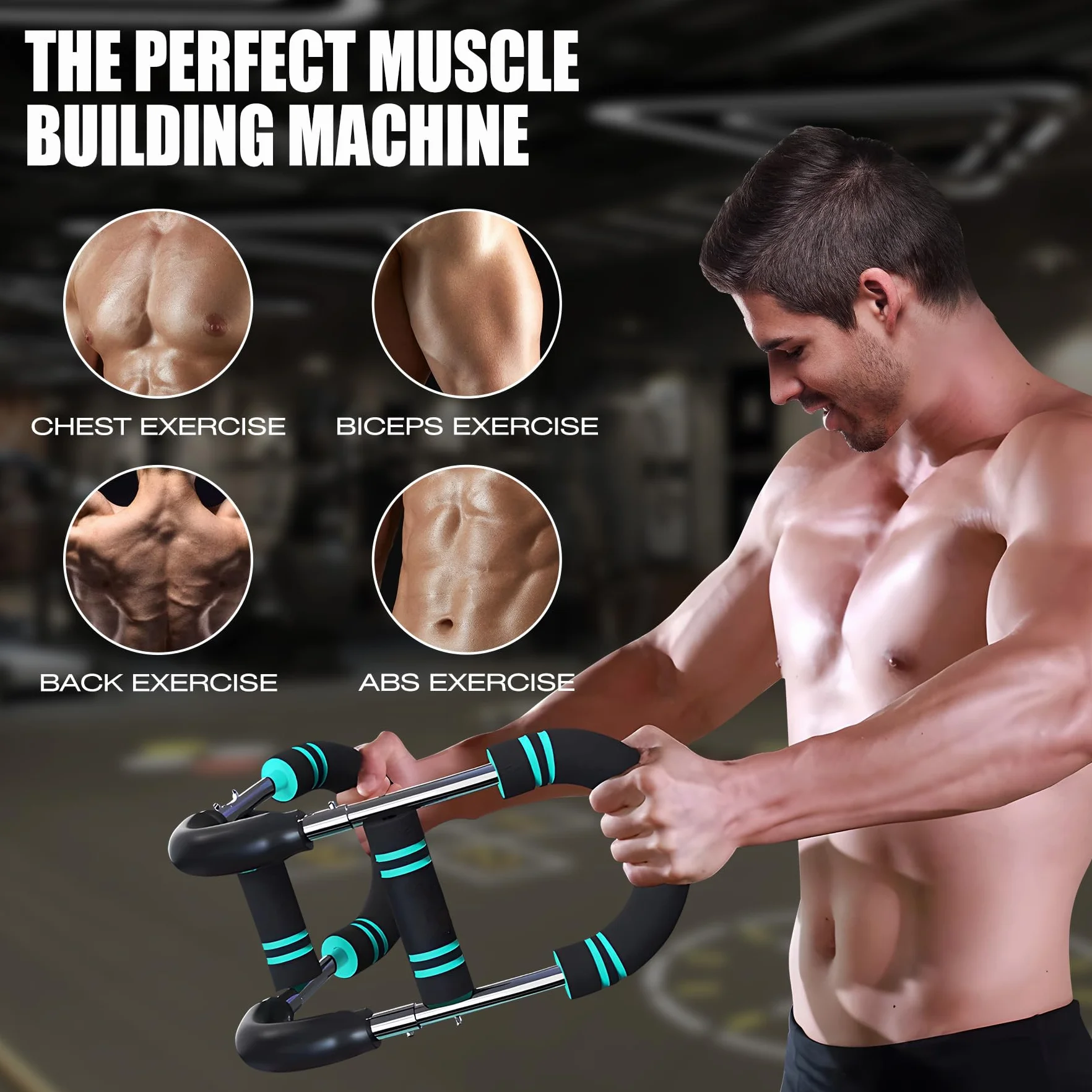 Twister Armtrainer, regulowany trener ramion i klatki piersiowej z oporem 30 kg - 40 kg, przenośny wiosenny przyrząd fitness do treningu domu/biura/podróży