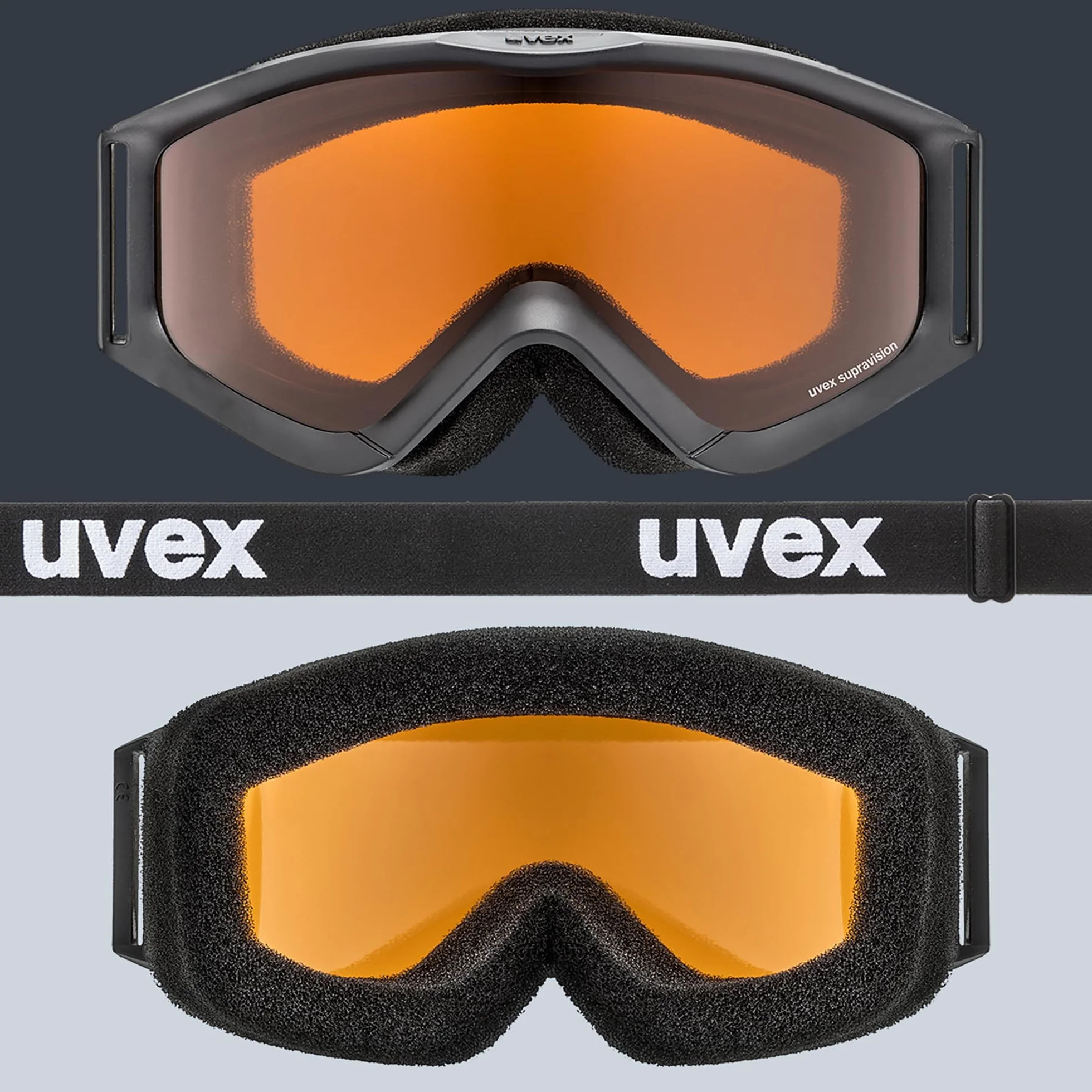 uvex speedy pro - gogle narciarskie dla dzieci - wzmacniające kontrast - powiększony zakres widzenia bez efektu zaparowania - black/lasergold - one size