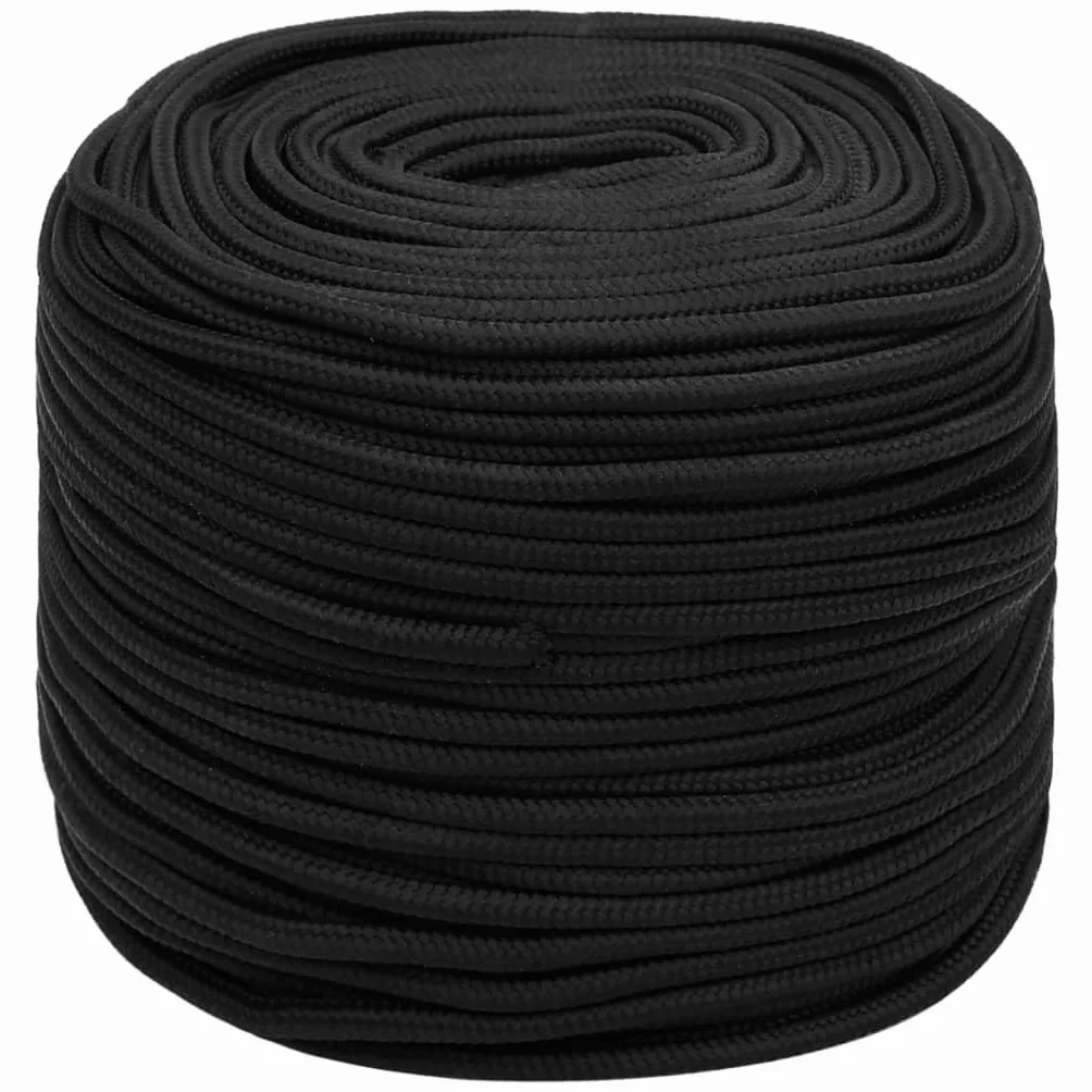 vidaXL Linka żeglarska polipropylen 10 mm 50 m czarna