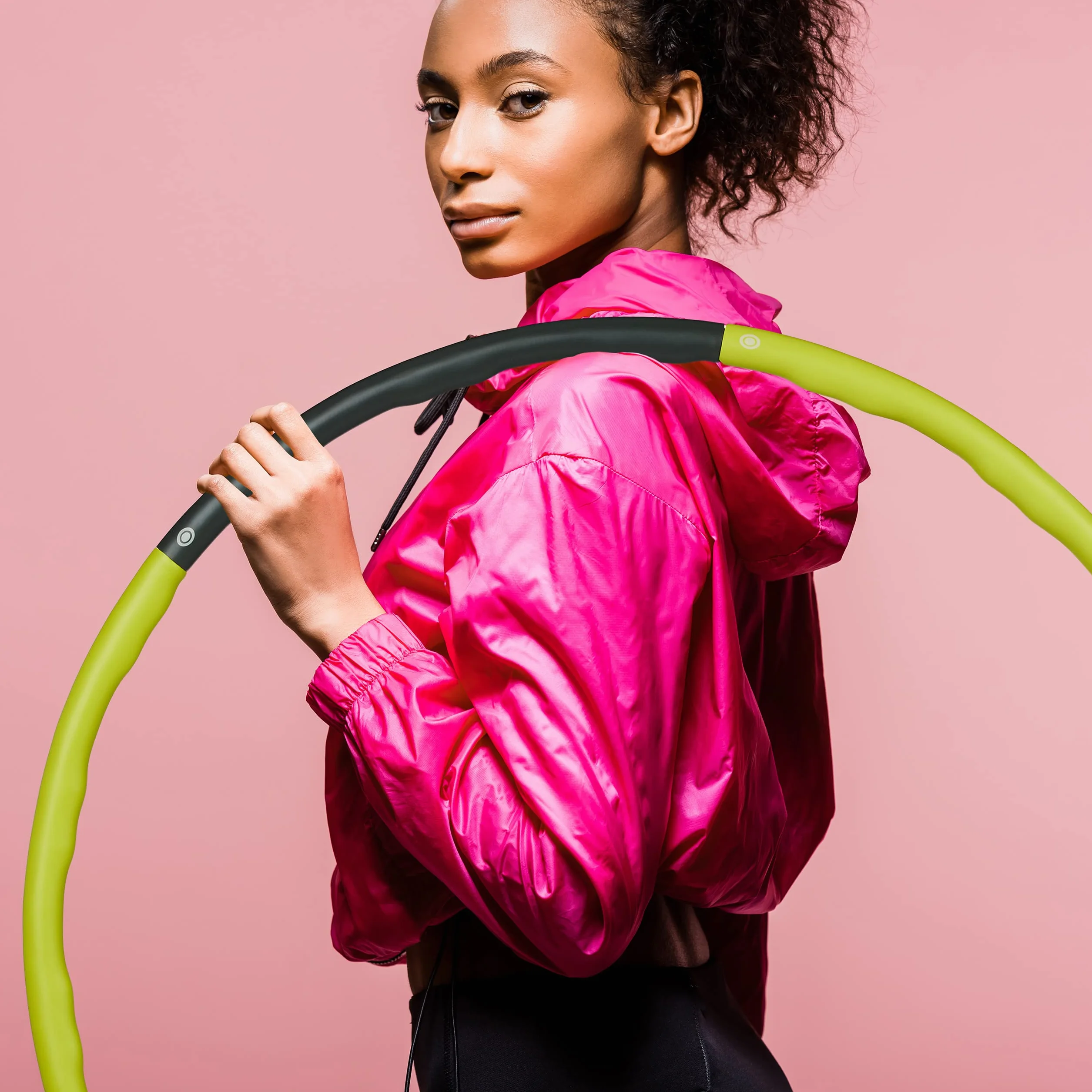 Relaxdays Hula Hop dla dorosłych Ø 98cm fitness 1,2kg żółty/szary