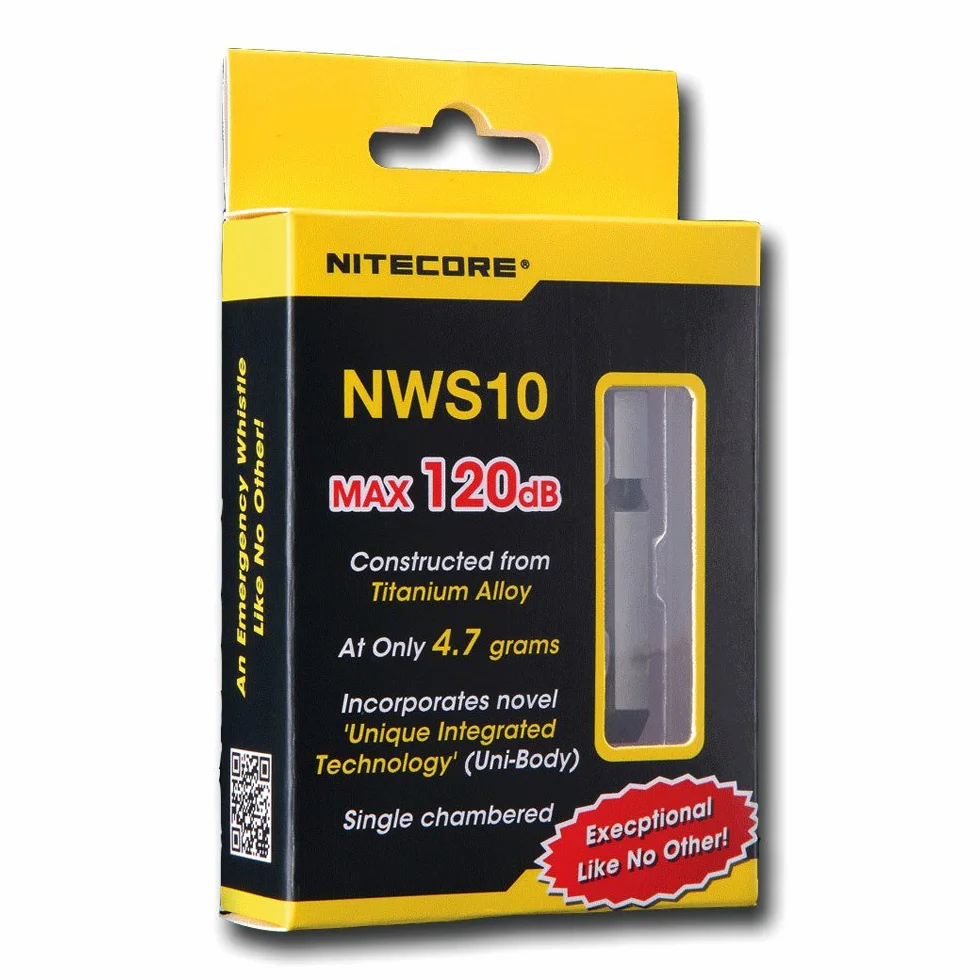 NITECORE Tytanowy gwizdek alarmowy NWS10, srebrny, jeden rozmiar