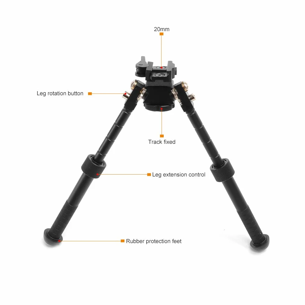 FXICH Sniper Regulowany Przestawny Konwerter 21mm Karabin Picatinny Dwójnóg Quick Detach Mount Akcesoria Myśliwskie
