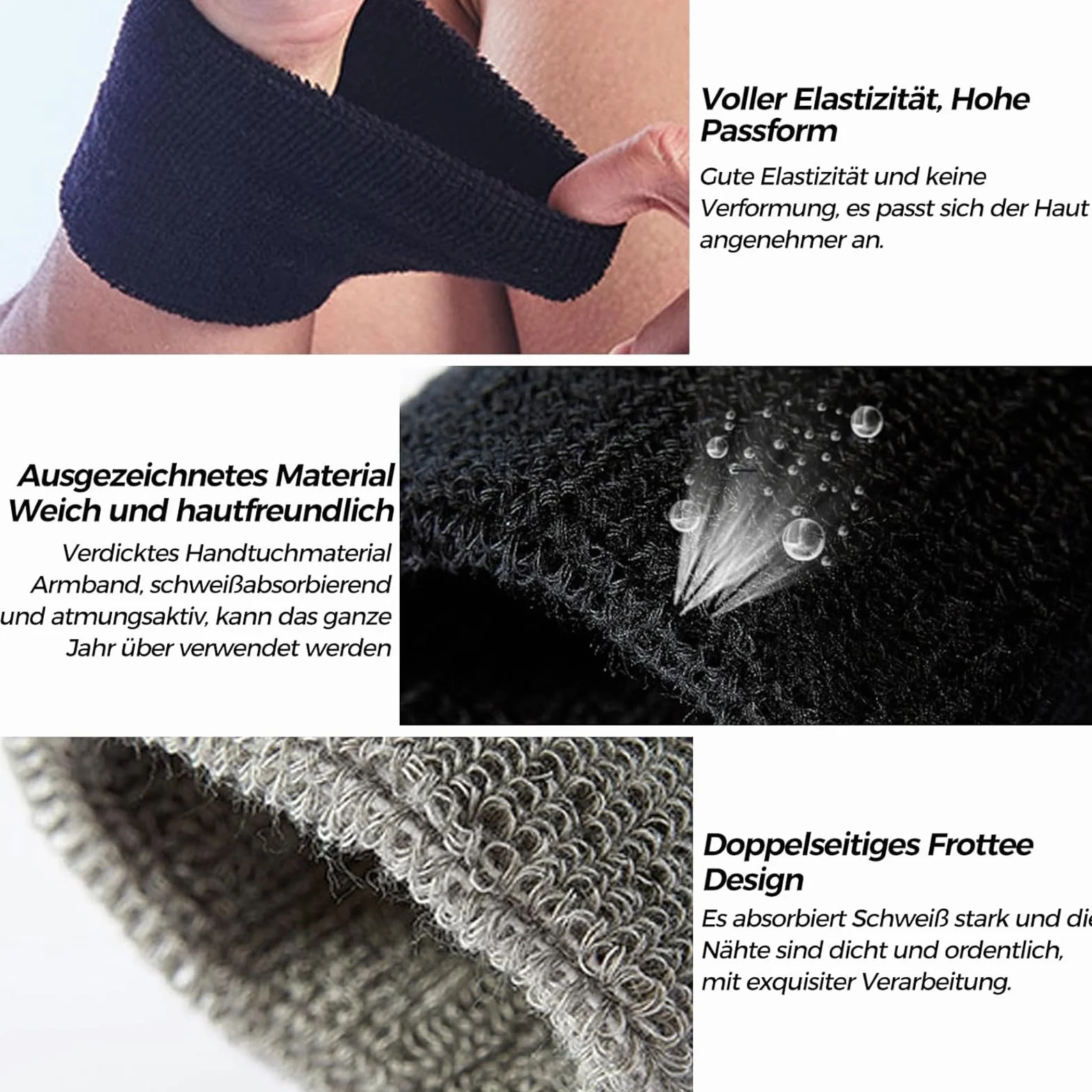 VIKY 12 sztuk opasek przeciwpotowych na nadgarstek