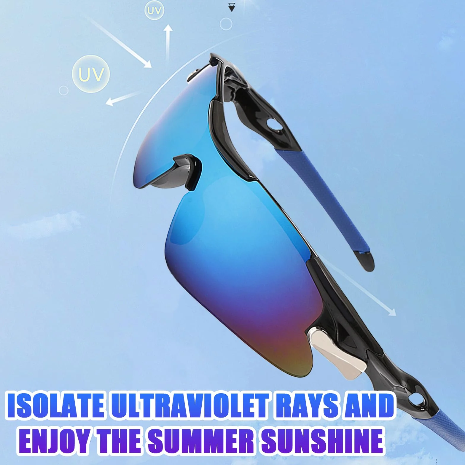 JSTHHTT 2 sztuki sportowe okulary przeciwsłoneczne, okulary rowerowe, wiatroszczelne, szybkie okulary, szybkie okulary Rave, okulary rowerowe dla mężczyzn i kobiet, ochrona UV400 na aktywności na
