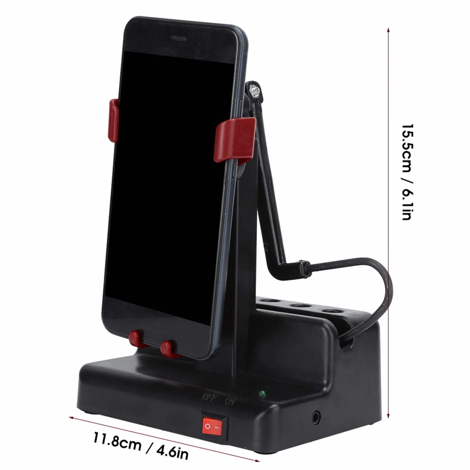 Earn Steps Automatically Mobile Phone Shaker – licznik kroków w lewo/w prawo huśtawka uchwyt na telefon komórkowy urządzenie ruchome z włącznikiem/wyłącznikiem do programu liczenia kroków Wechat Run