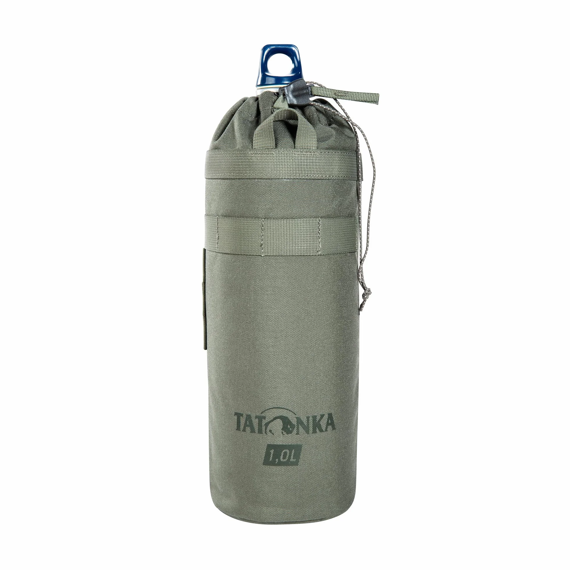 Tatonka Thermo Bottle Cover 1 l BC – pokrowiec izolacyjny na butelki na napoje o pojemności 1 litra – ze szlufkami do mocowania na plecaku (kompatybilny z OLLE), Stone Grey Olive
