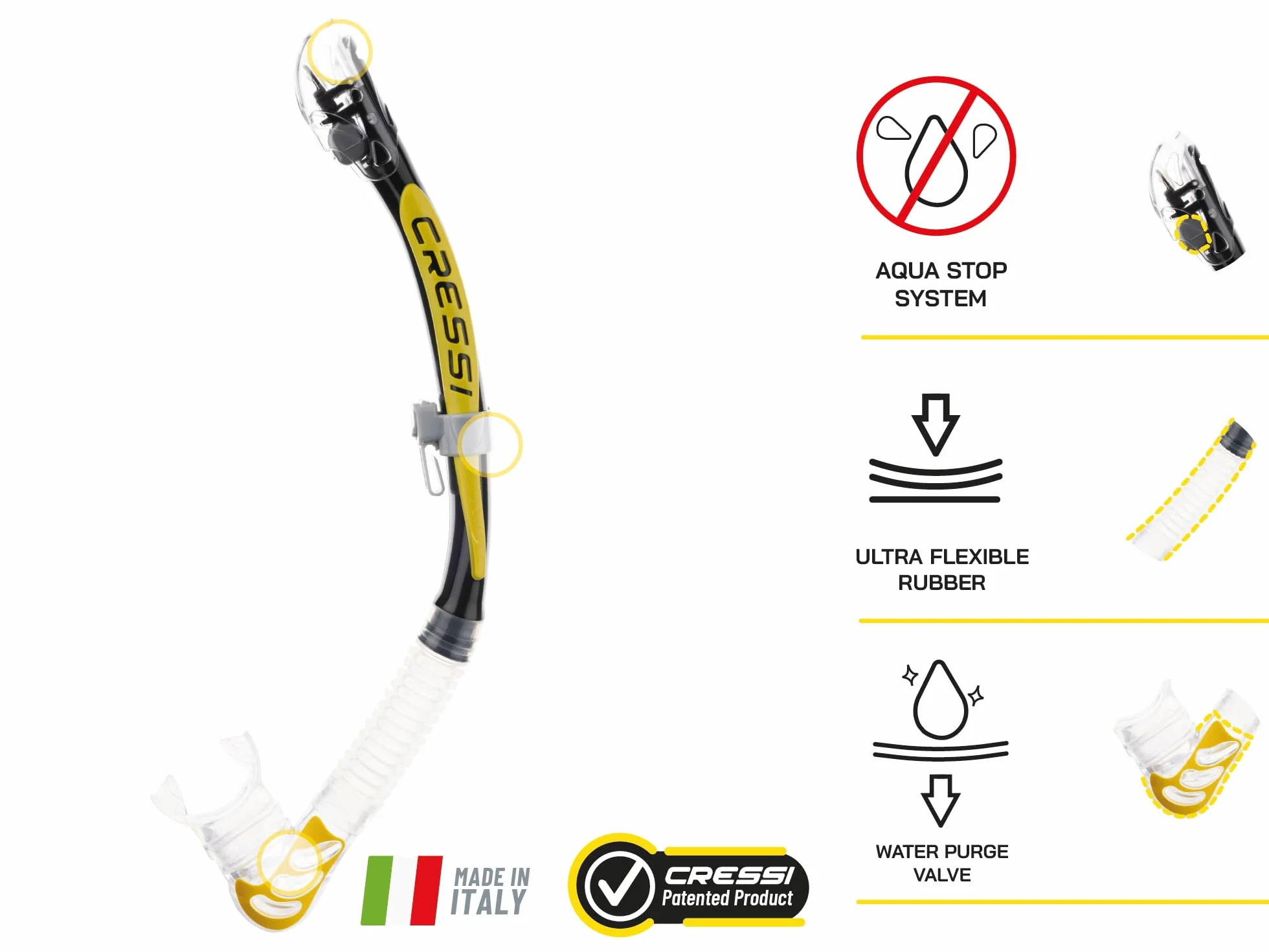 AERATORE ALPHA ULTRA DRY SIL. CLEAR/TUBO BLU AZZURRO