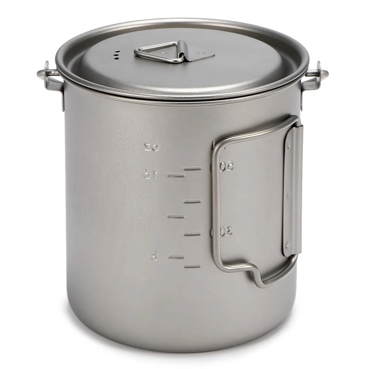 Kubek Tytanowy 400/750 Ml z Pokrywką - Naczynie Kempingowe na Herbatę, Kawę i Wodę do Wędrówek, Pieszych Wycieczek i Pikników