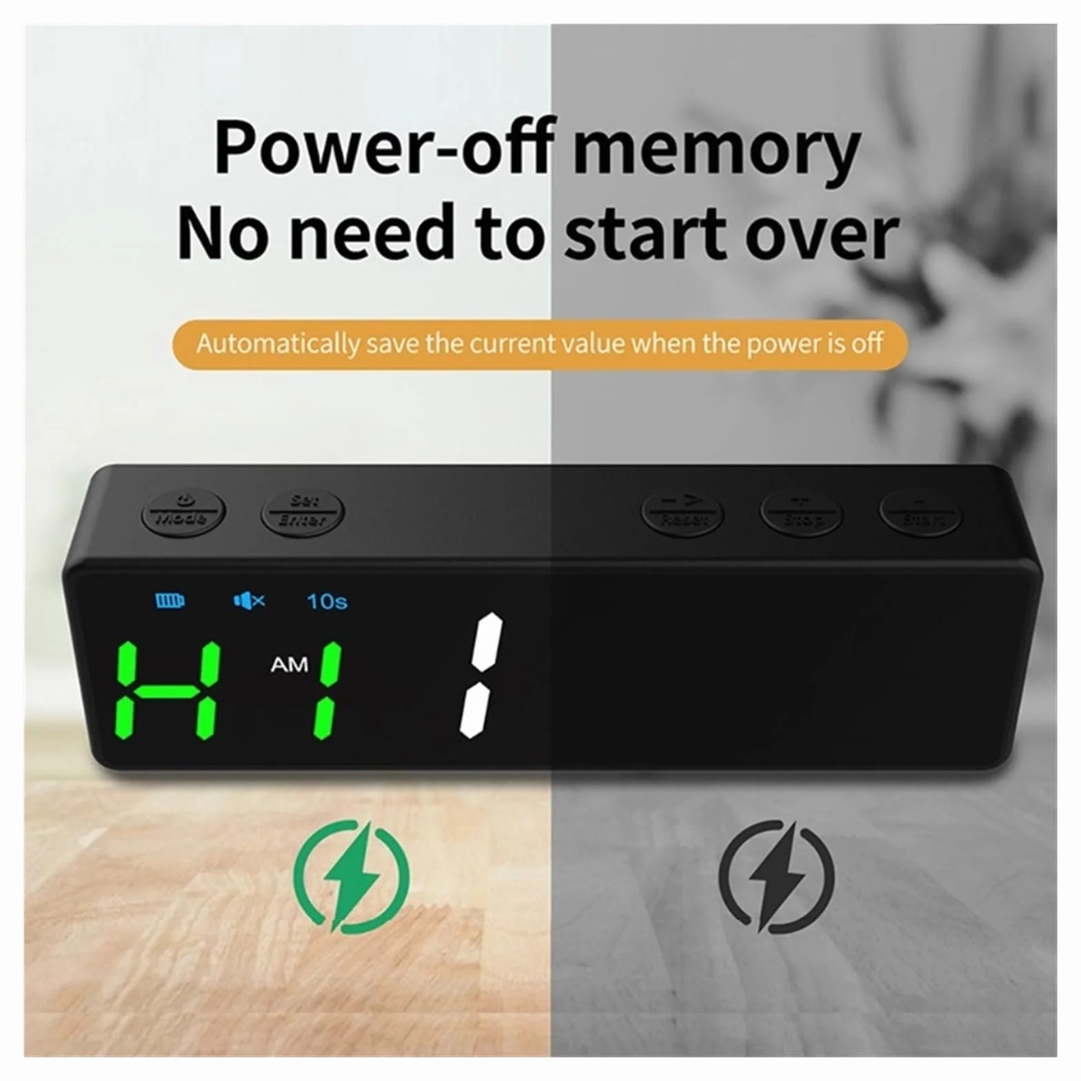 Licznik czasu fitness, Minutnik na siłownię Zegar treningowy Zegar interwałowy Stoper Odliczanie/w górę Timer interwałowy LED Trening fitness Timer Outdoor