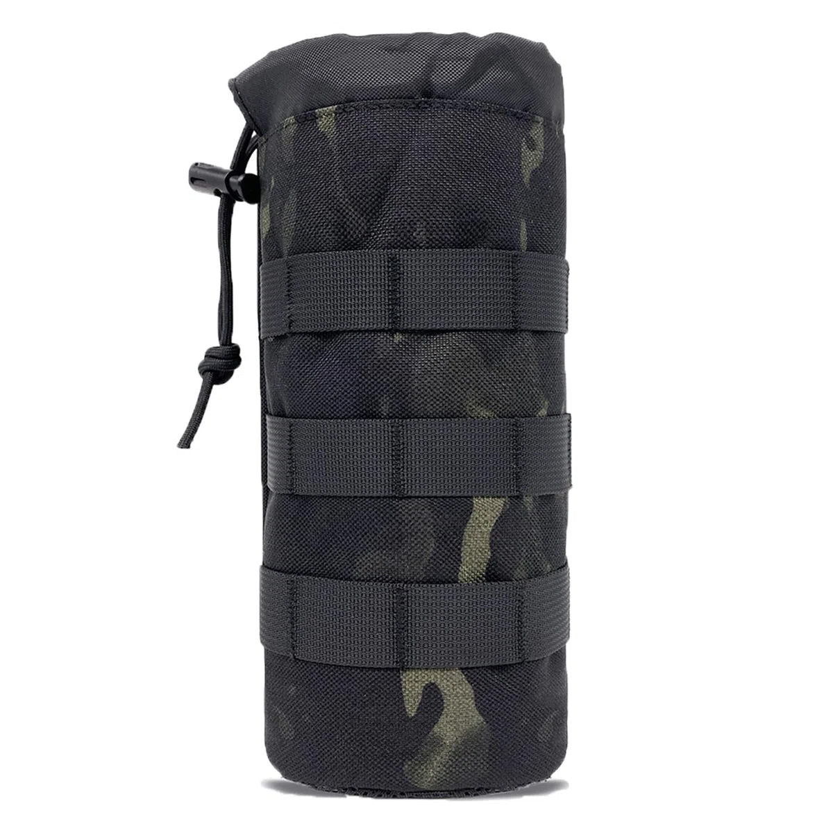Molle System uchwyt na butelki, taktyczny, nylonowy uchwyt na napoje ze ściągaczem, składany uchwyt na butelki z siateczki, na podróż, wędkowanie, polowanie, wędrówki, aktywności na świeżym