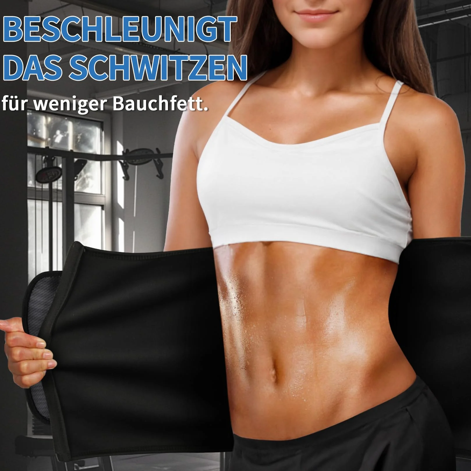 SLIMBELLE Pas wyszczuplający brzuch neoprenowy gorset talii trening fitness trymer