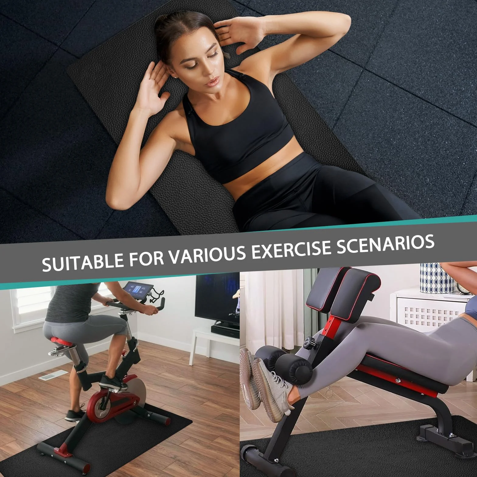 Mata ochronna na bieżnię antypoślizgowa 6 mm PCW do sprzętu fitness