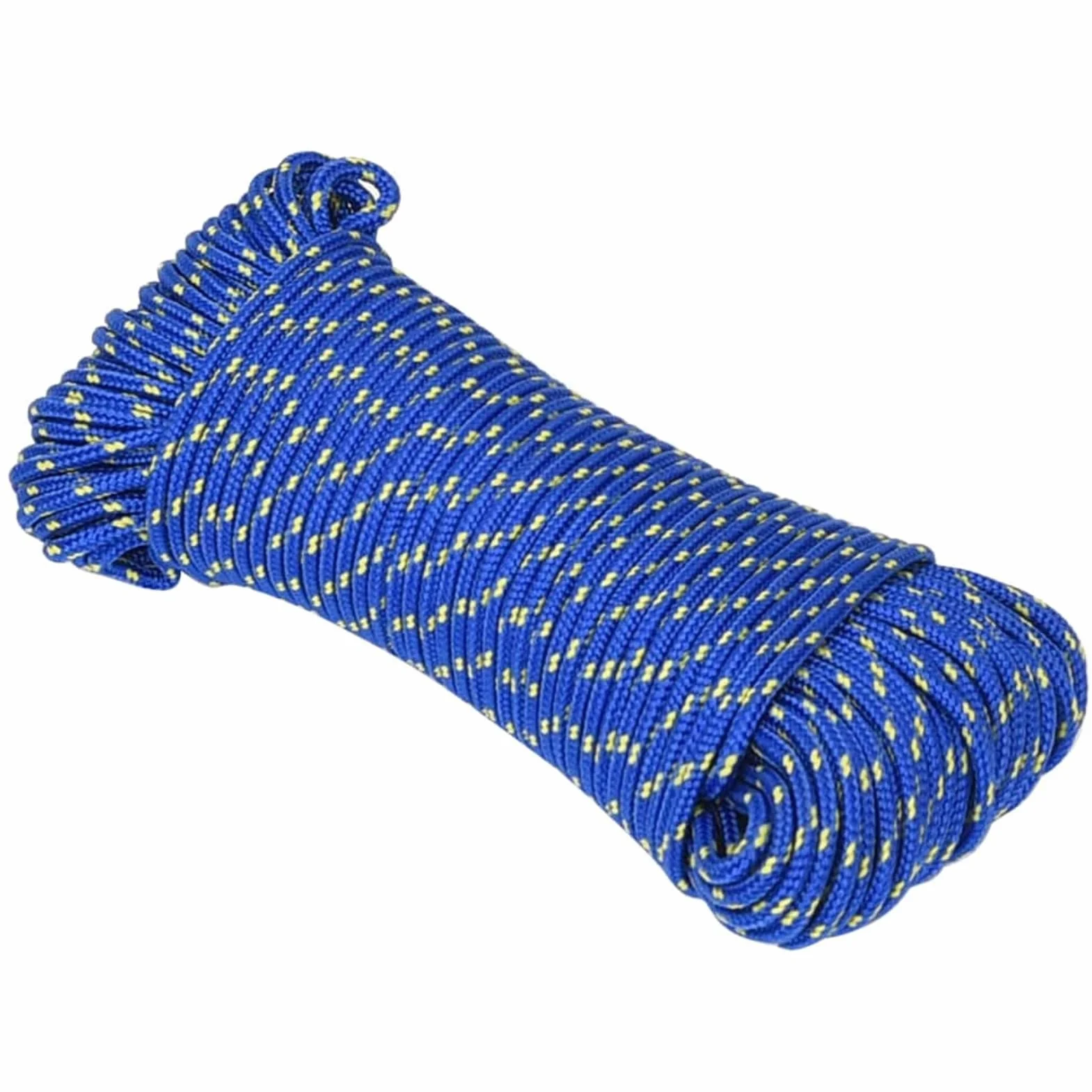 Homgoday Lina do łodzi, niebieska, 5 mm, 50 m, polipropylen, linka dokująca, linka kotwiczna, pleciona lina, do żeglowania, cumownicza do sprzętu łodzi