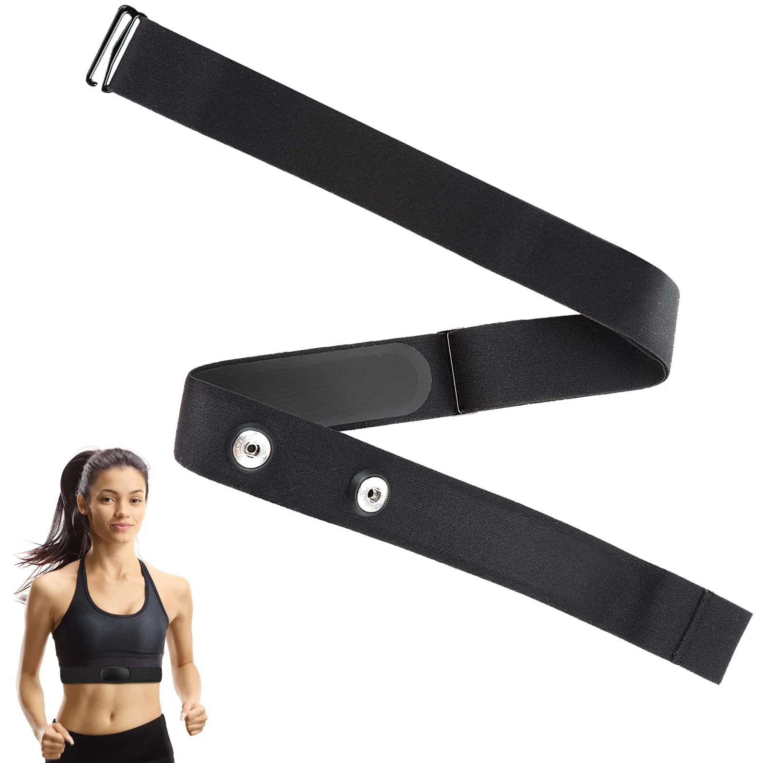 Regulowany pasek Cardio do Bluetooth Ant+, kompatybilny z Garmin, Wahoo, Polar H10 H9, Coospo, Magene, Bryton, Livlov, czujniki odległości 45 mm