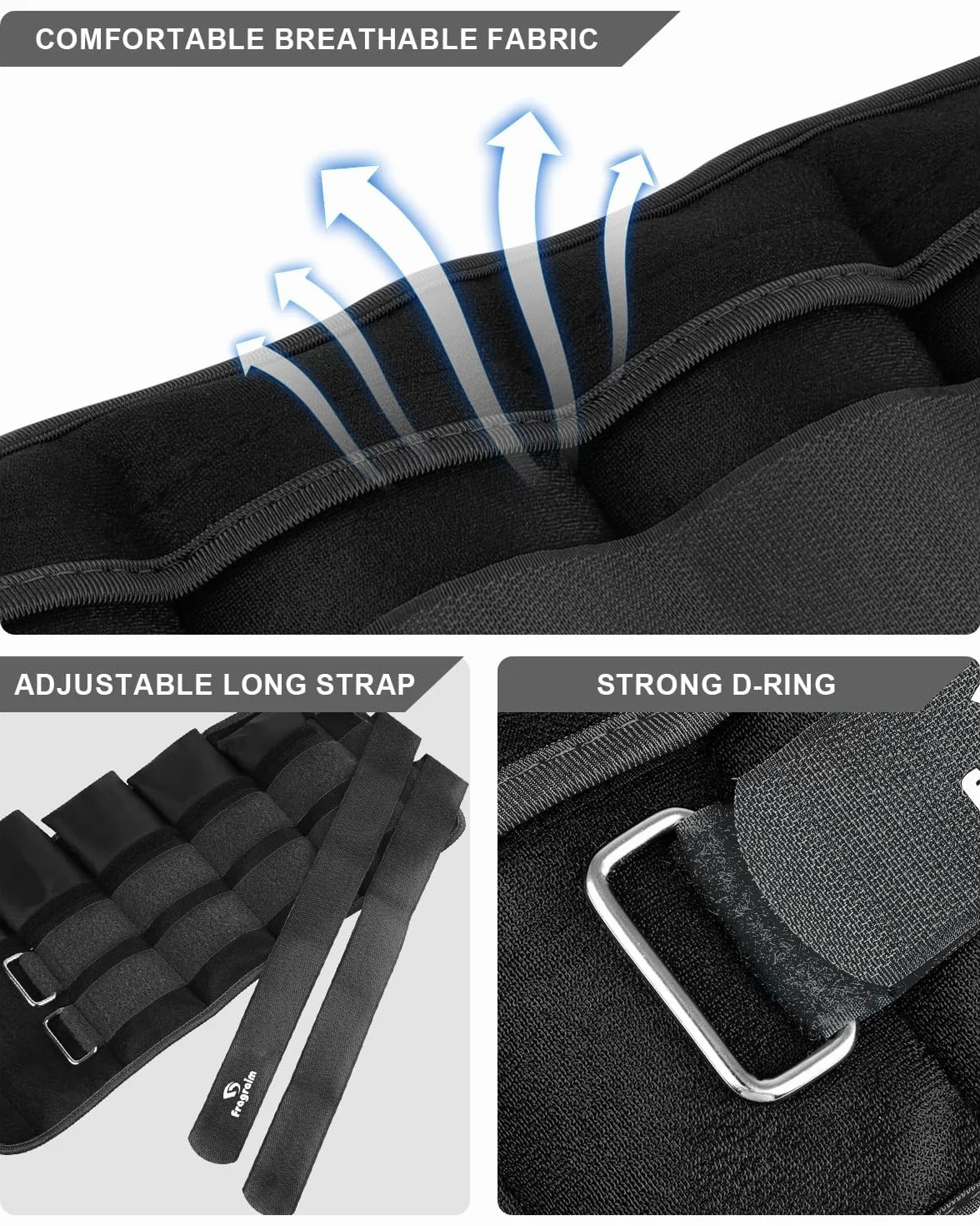 Regulowane obciążniki na nogi i ramiona, para 1,5-10 kg, zestaw