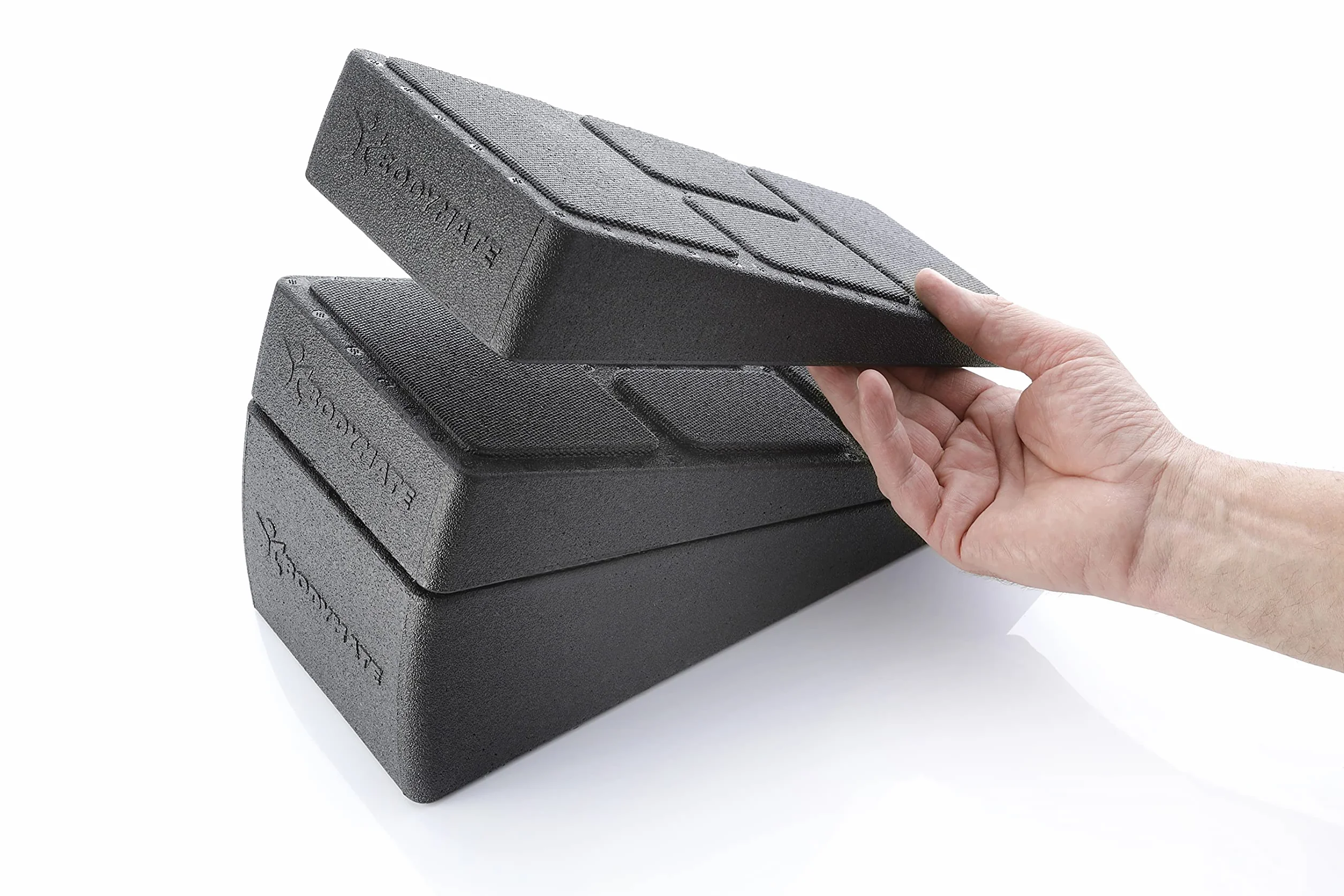 BODYMATE klin do mięśni łydek 3 szt., slant board, równoważąca klin do ćwiczeń mięśni nóg, Stretching łydek, pomoc przy skurczach łydek