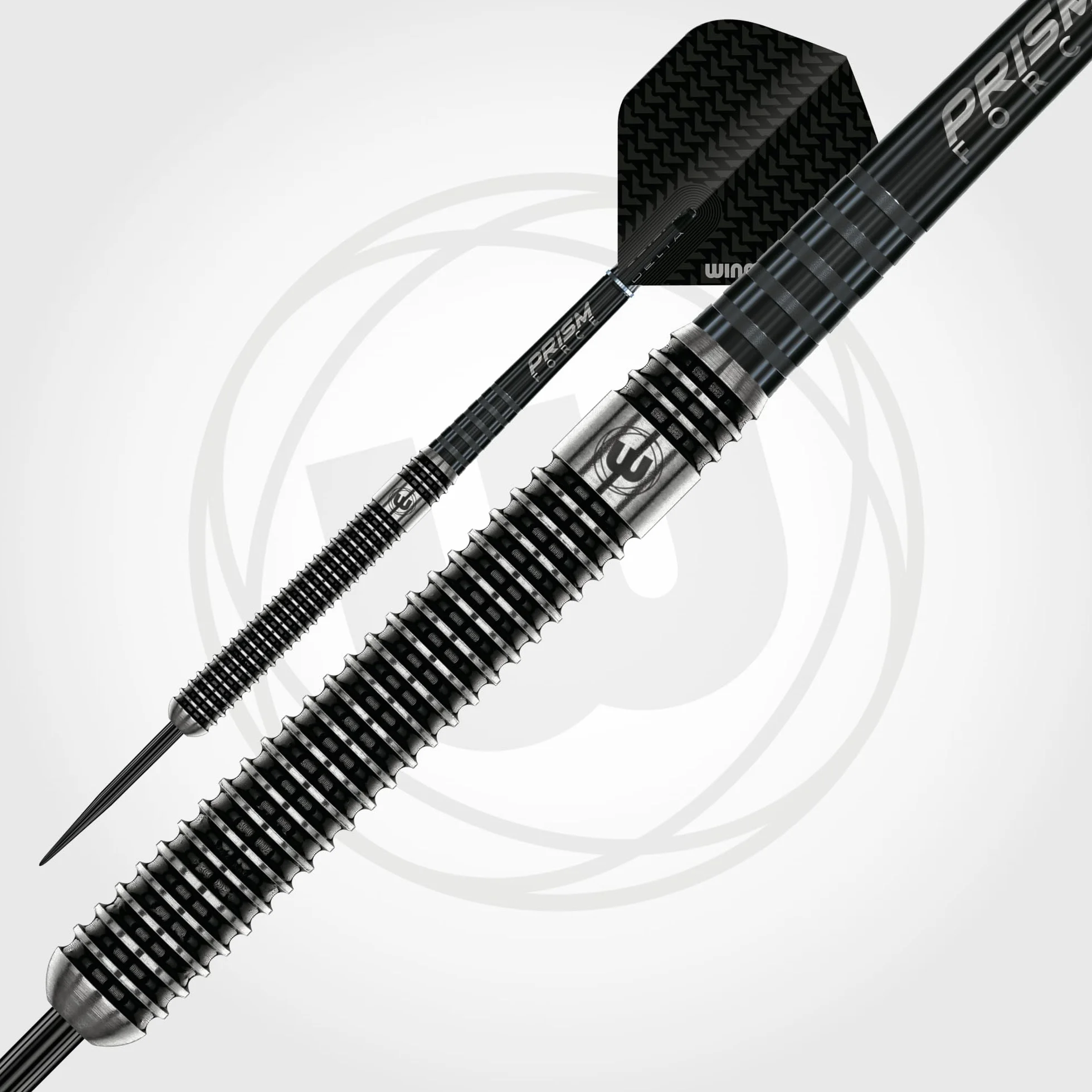 WINMAU Seria Blackout 90% rzutki wolframowe zestaw z lotkami i trzonkami 16 g 18 g 21 g 22 g 23 g 24 g