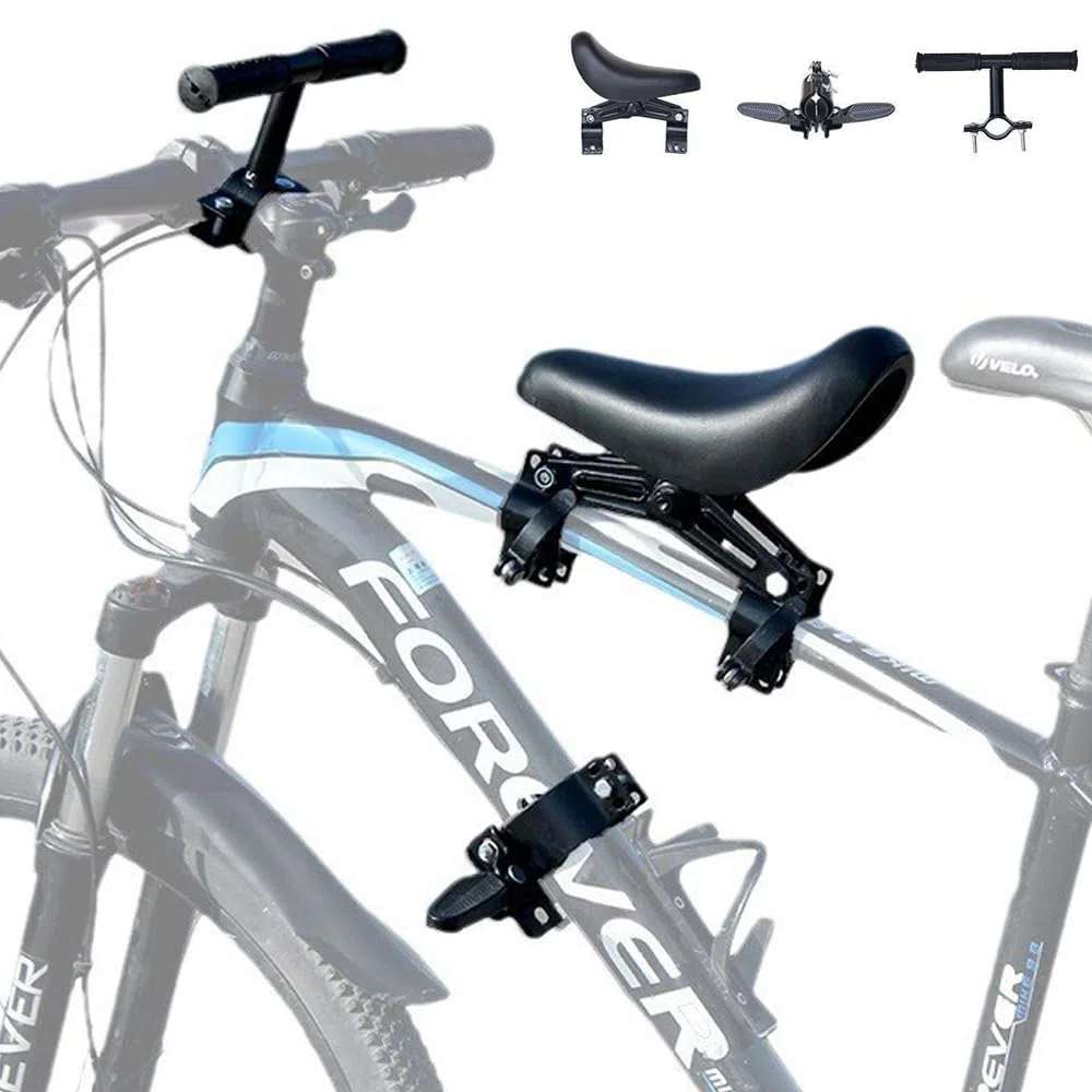 Mineup Fotelik rowerowy dla dzieci z przodu, do roweru górskiego, przedni, z przodu fotelik rowerowy, fotelik dziecięcy z składanym pedałem i kierownicą, dla dzieci w wieku 2-5 lat