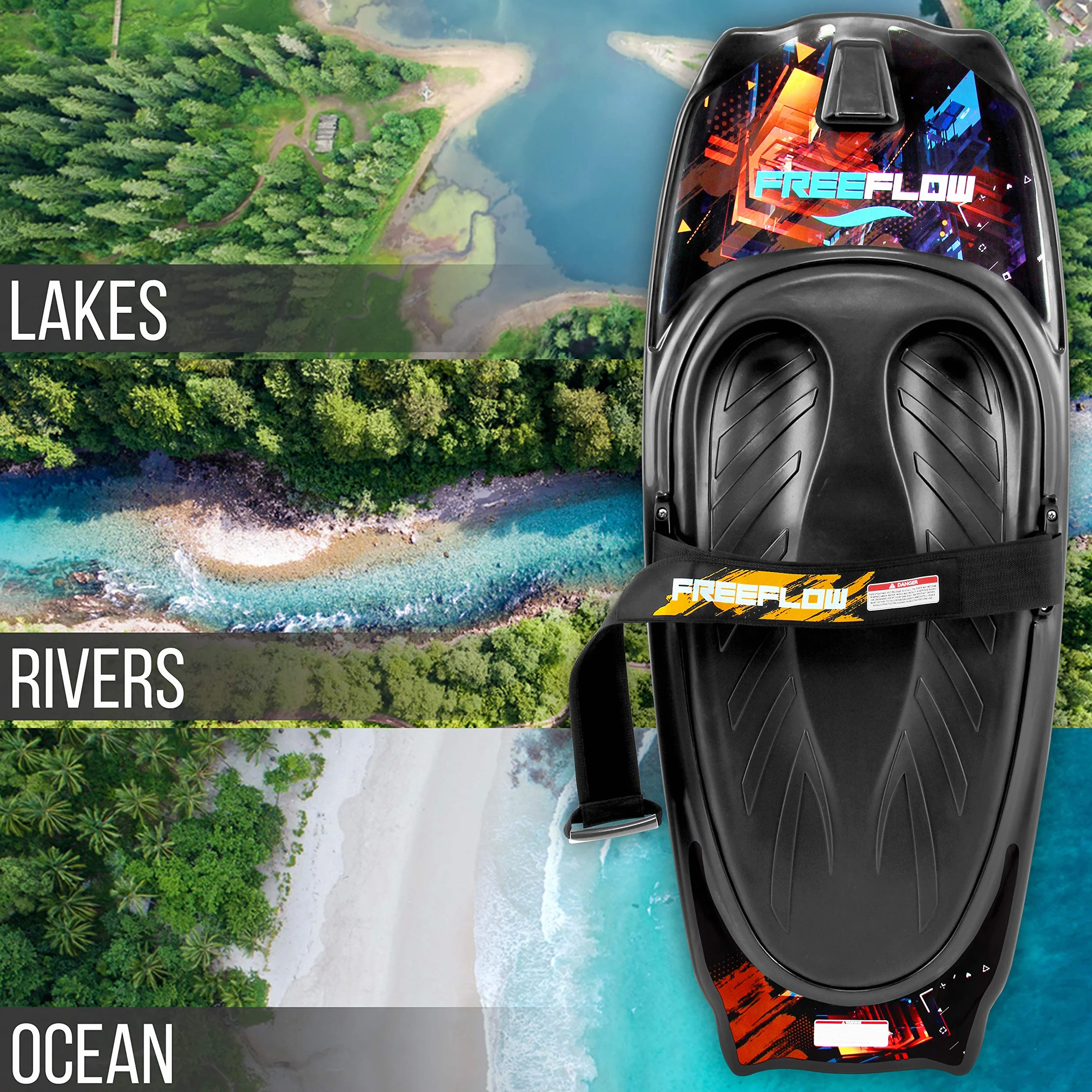 SereneLife Kneeeboarding wodny z haczykiem dla dzieci i dorosłych