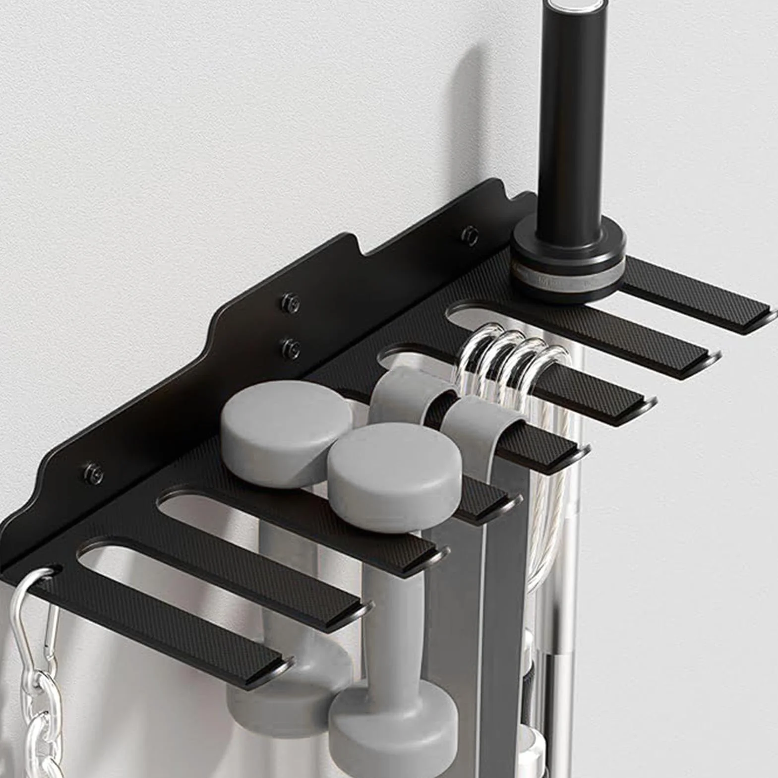 Heavy Duty Barbell Hanger, Barbell Wall Storage Rack, Gym Barbell Holder, Space Saving Weight Bar Holder, Wall Mount Barbell Organizer, Innovative Design, Strong Material Durability For Gym