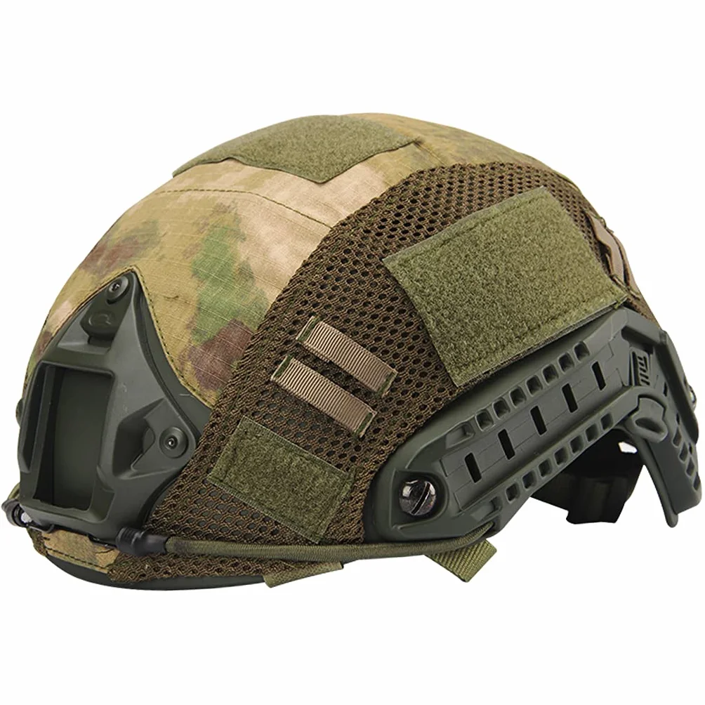 Wojskowy nylonowy hełm Camo, pokrowiec na hełm taktyczny Airsoft, pokrowiec ochronny na hełm zewnętrzny do kasku FAST MH/PJ/BJ (bez kasku),Green