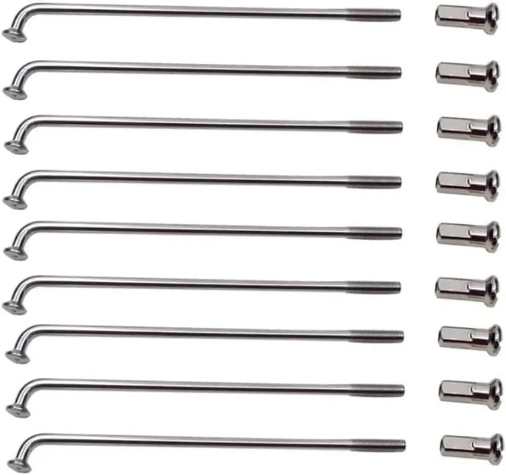 Szprychy do roweru elektrycznego 12 G, średnica 2,6 mm, 20/40 szt., srebrne koła motocyklowe, szprychy z sutkami, 45-306 mm, J Bend, szprycha rowerowa do roweru elektrycznego, trójkołowca,