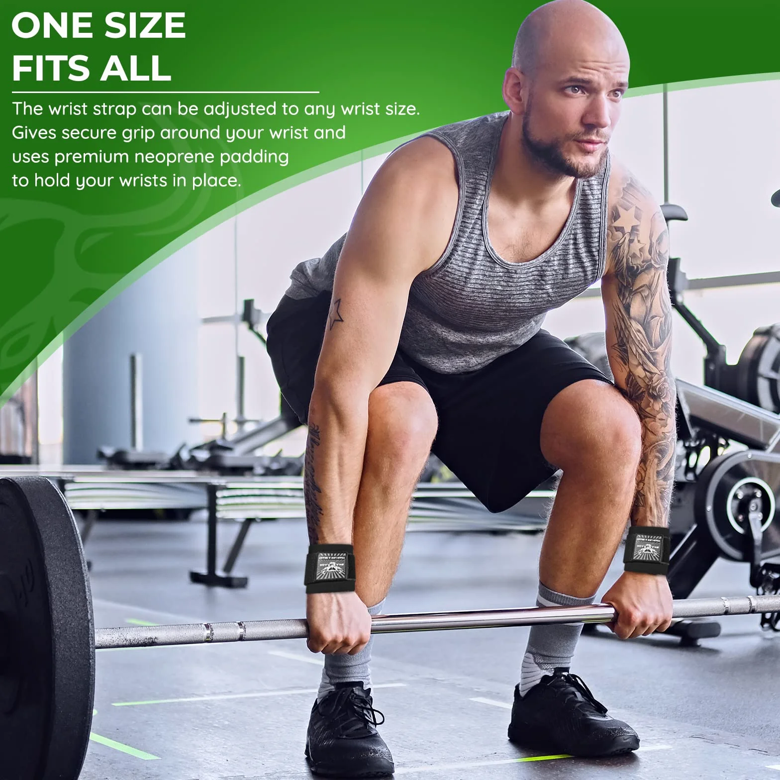 BEAST RAGE Podnoszenie ciężarów Haki Paski na nadgarstki Grube neoprenowe wyściełane gumą Owijki fitness Antypoślizgowe Uchwyty do podciągania się Trening Siłownia