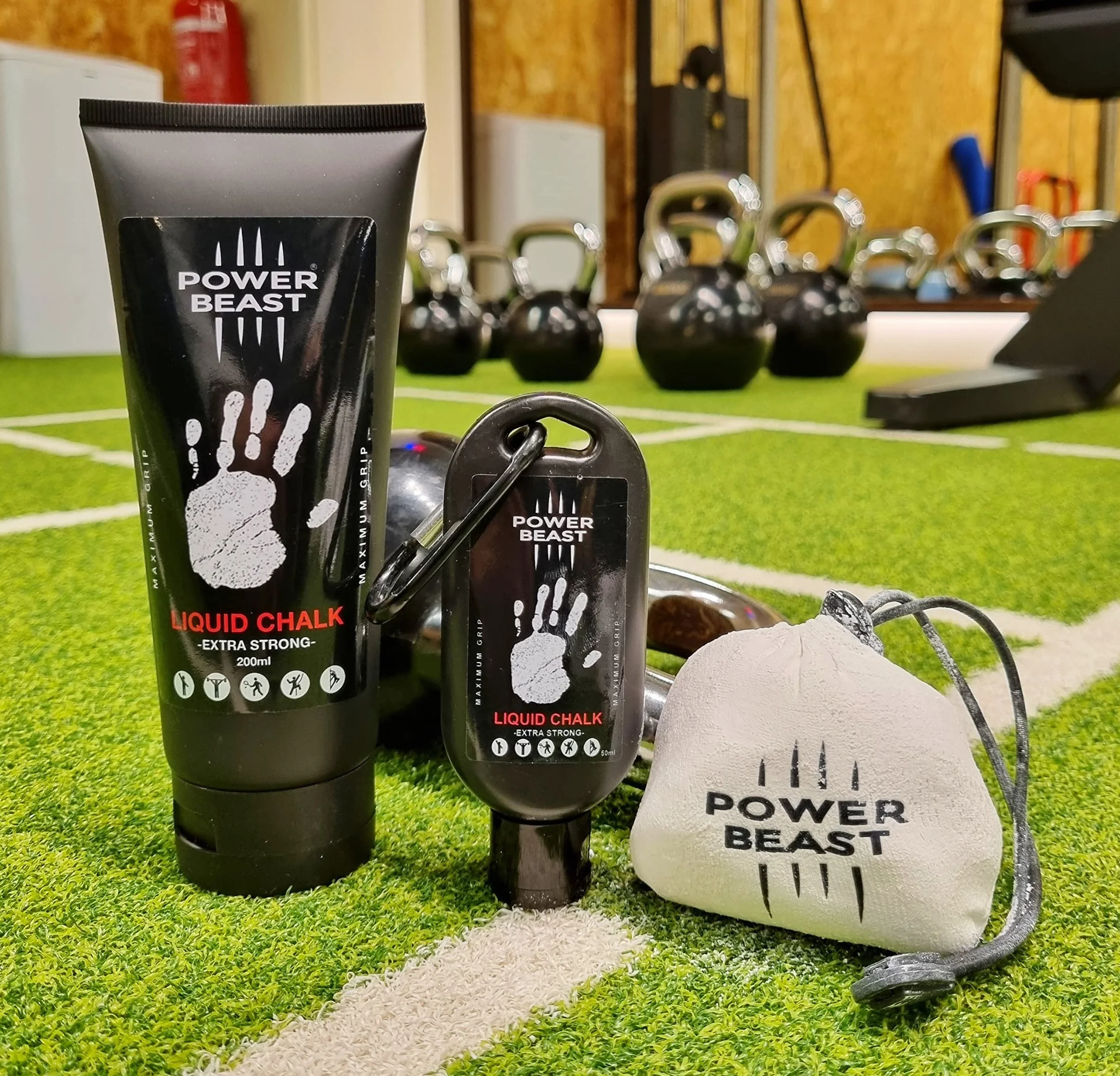 Kreda sportowa 200 ml + 50 ml + 60 g wielokrotnego napełniania, kreda głazowa