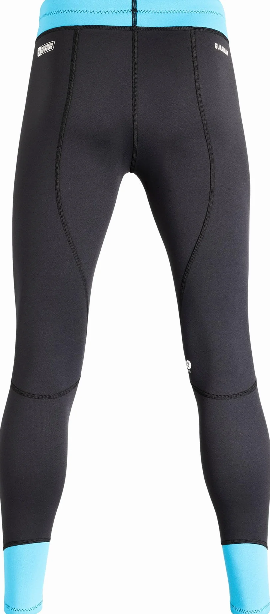 CRESSI Guardian Lady neoprenowe spodnie czarne/akwamarynowe 2 mm L/4-2 mm podwójne spodnie neoprenowe, idealne dla wszystkich entuzjastów sportów wodnych, czarne/akwamarynowe, L/4, damskie