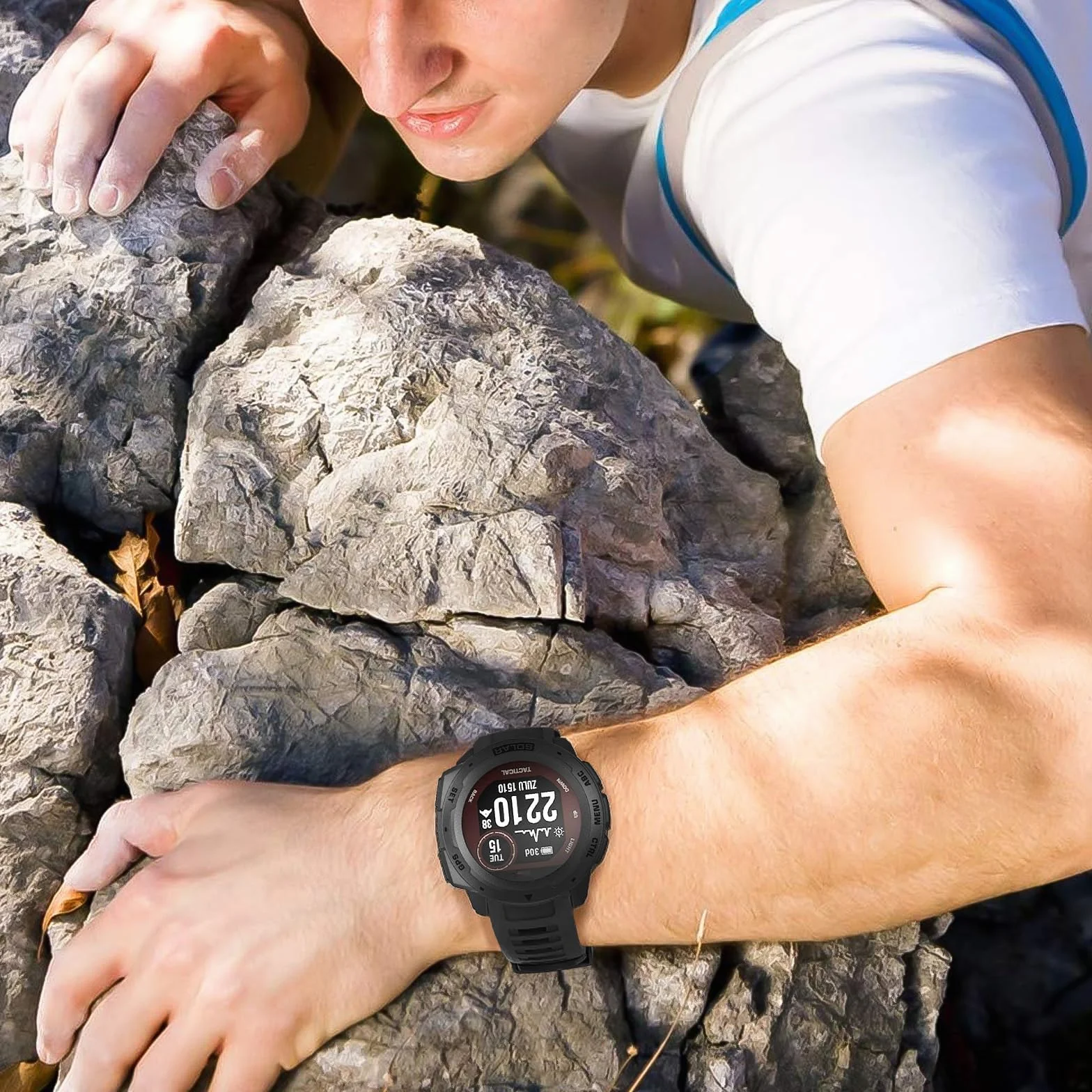 Bransoletka Garmin Instinct 2, silikonowa miękka bransoletka 22 mm, bransoletka sportowa do zegarka Garmin Instinct, Instinct Tactical, Instinct Tide, Instinct Esports, Instinct Solar