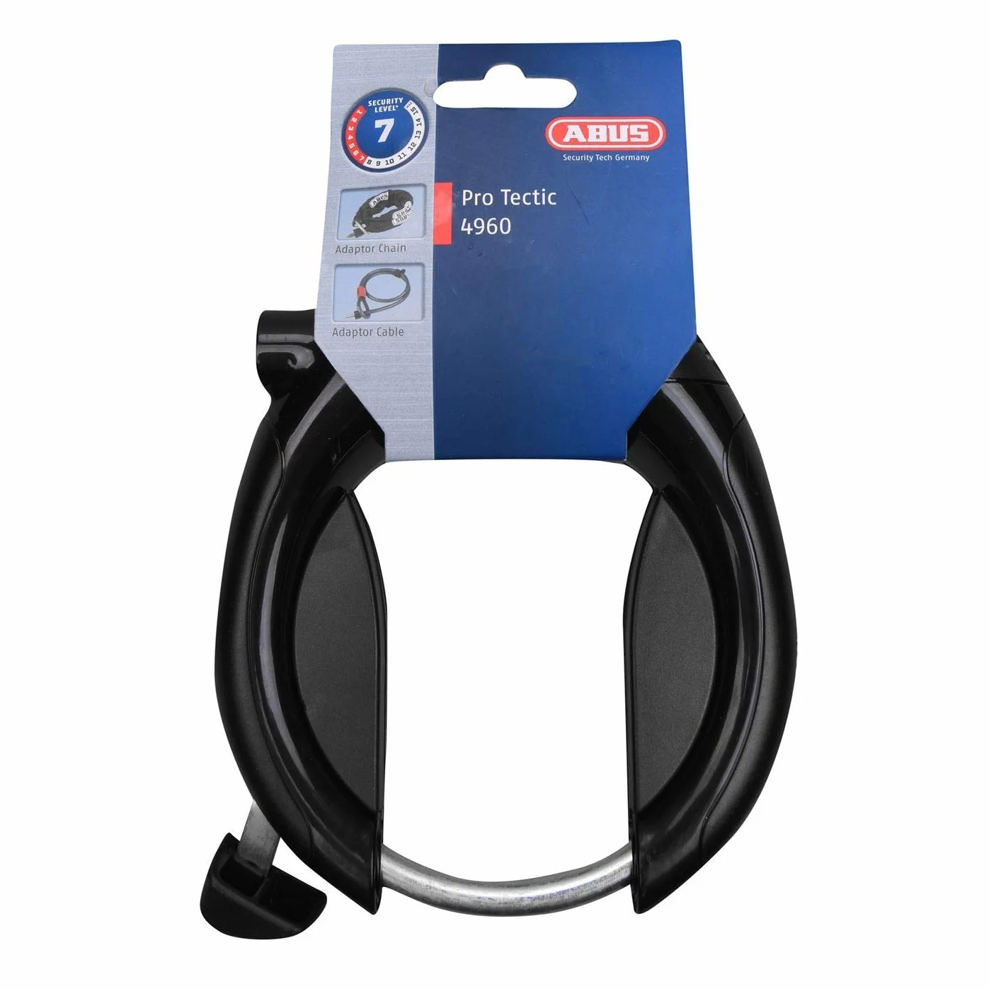 ABUS Zapięcie PRO TECTIC 4960 NR - Zapięcie rowerowe do montażu na ramie roweru - 8,5 mm - Poziom bezpieczeństwa ABUS 7 - Czarny