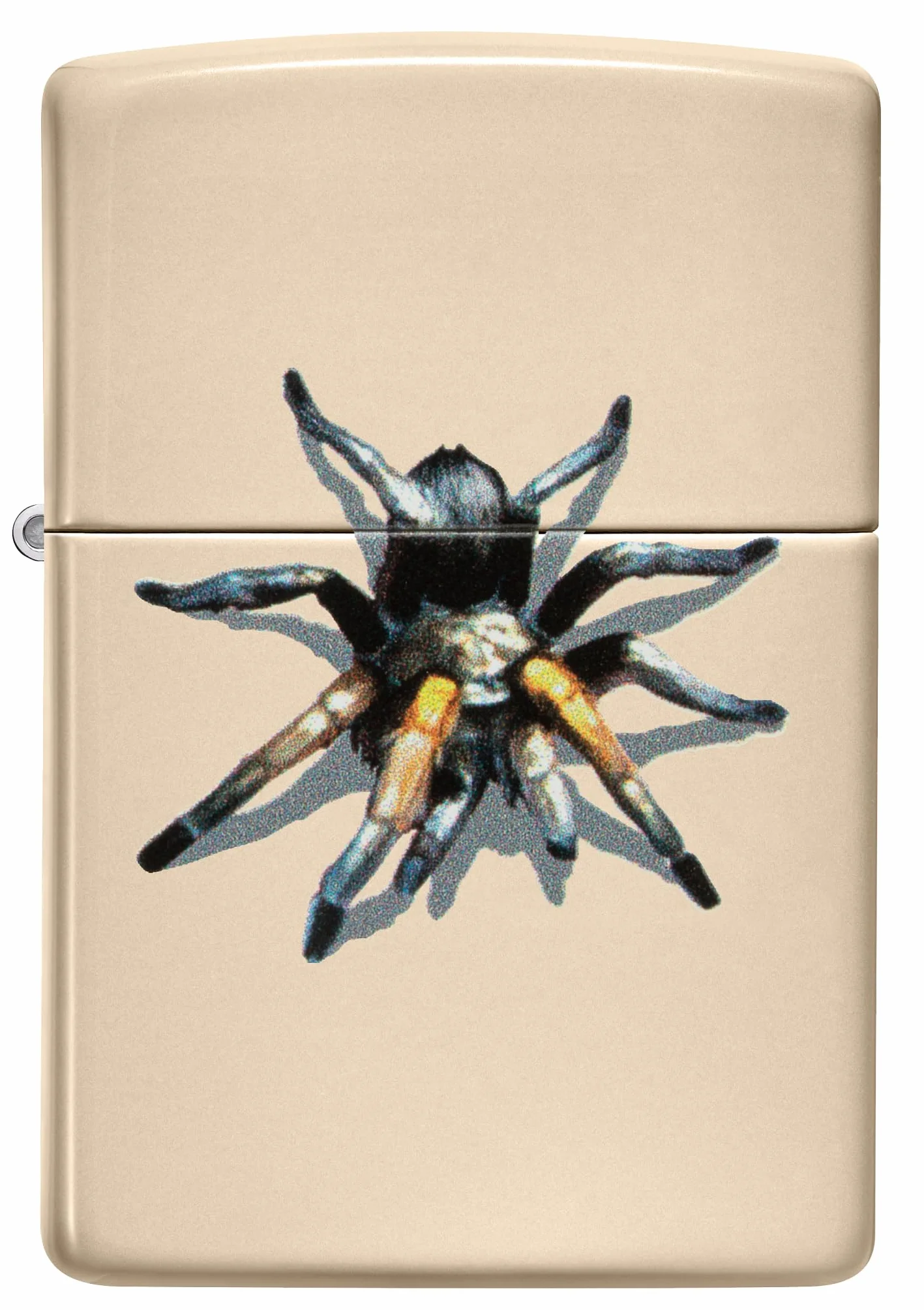 Zippo Tarantula Spider Zapalniczka Sztormowa, Kolorowy Nadruk, do Napełniania, Wielokrotnego Użytku, Wiatroodporna Konstrukcja, Wykonano w USA, Kolor Piaskowy (Flat Sand)