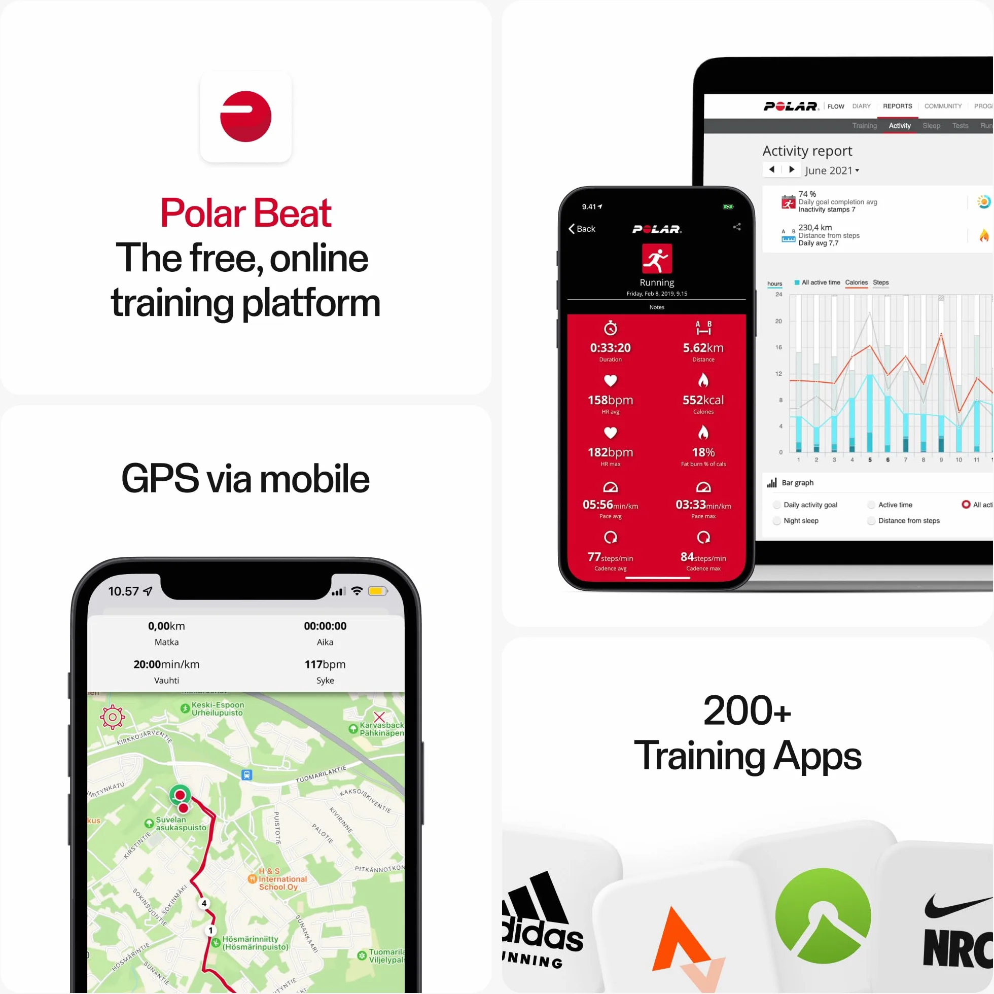 Polar H10 Czujnik Tętna ANT+ Bluetooth Wodoszczelny Opaska na Klatkę Piersiową M-XXL Czerwony