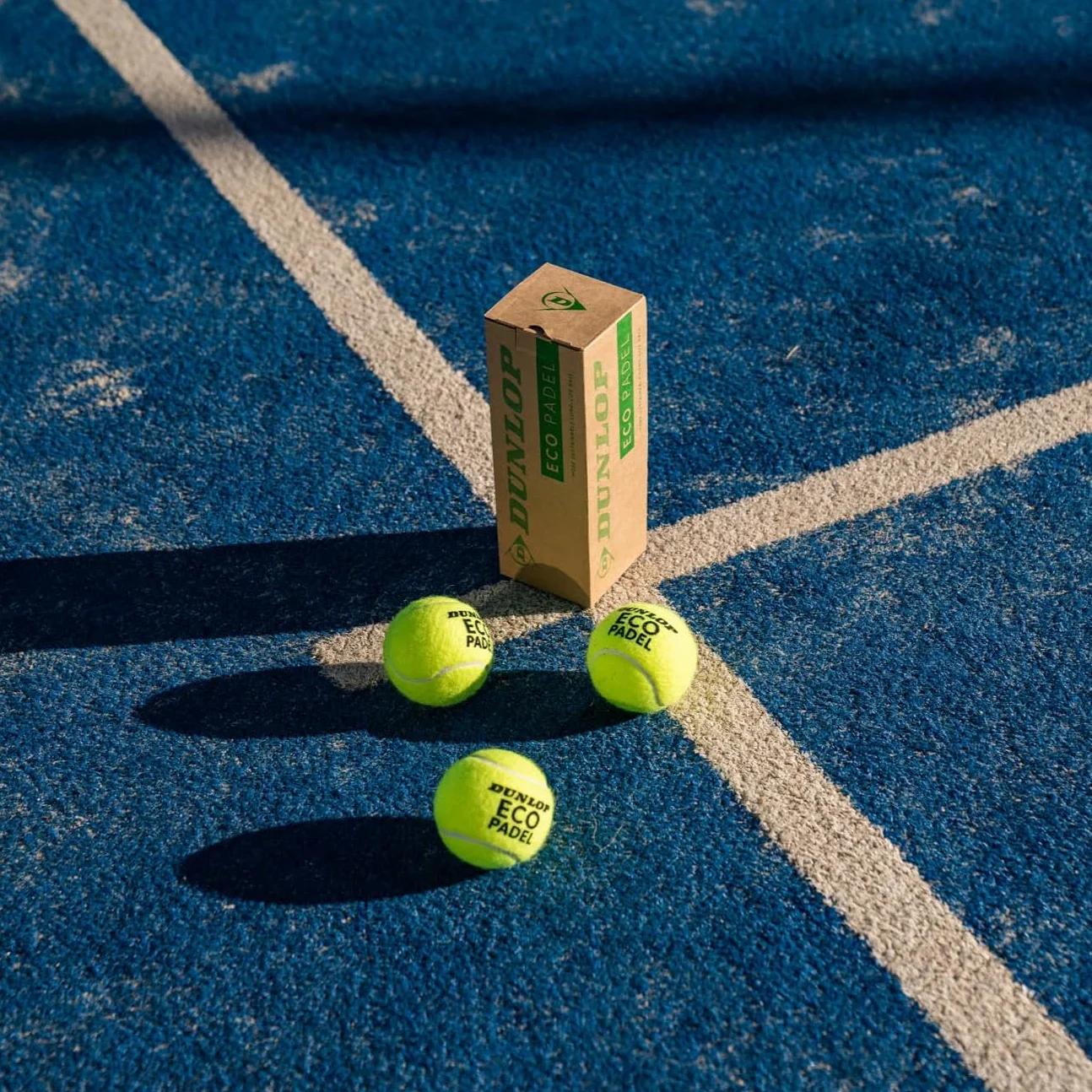 Dunlop Eco Padel (bez nacisku) - Piłki do padla dla klubów, trenerów i graczy rekreacyjnych (1x3)