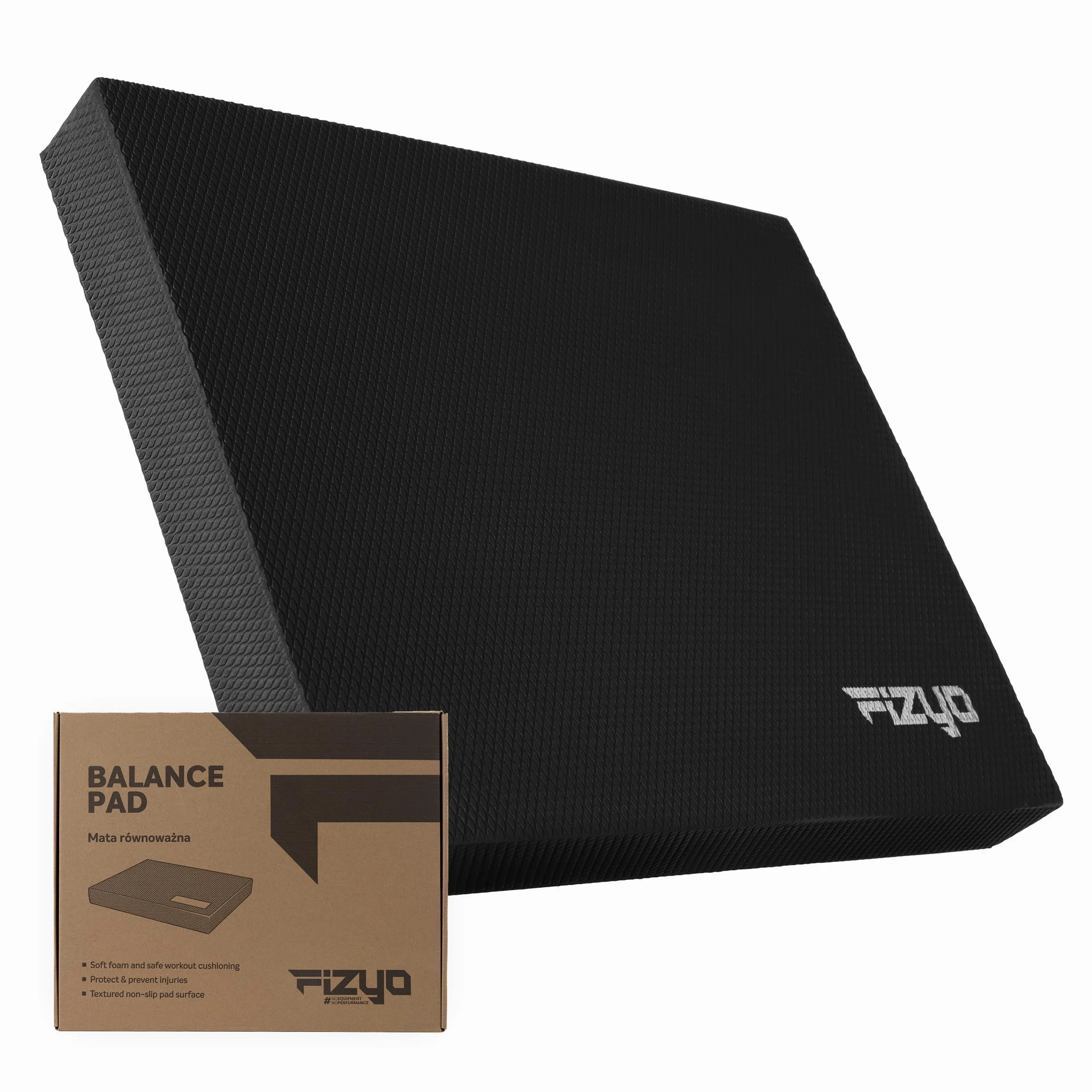 Fizyo Balance Pad - Antypoślizgowa Piankowa Mata do Jogi, Fitnessu, Pilatesu, Ćwiczeń Równowagi, Balansowania, Podkładka Stabilizująca, Koordynacyjna Poduszka, Miękka Pianka