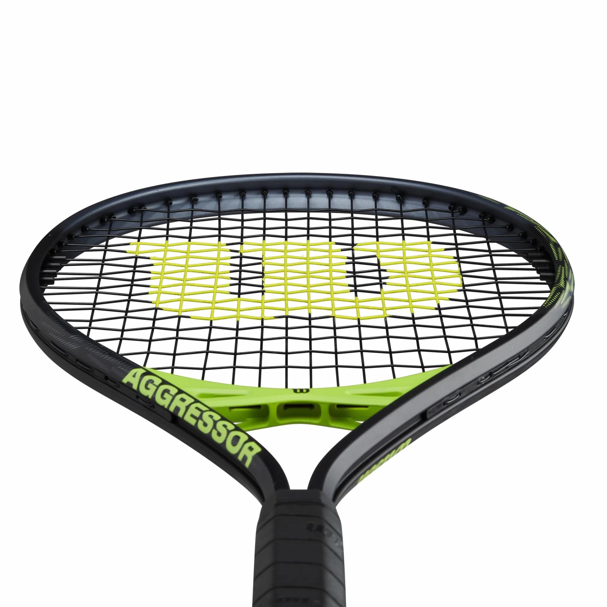 Wilson Rakieta tenisowa Aggressor, lekka rama, ponadwymiarowa głowa, czarny/zielony, 4-3/20.3 cm