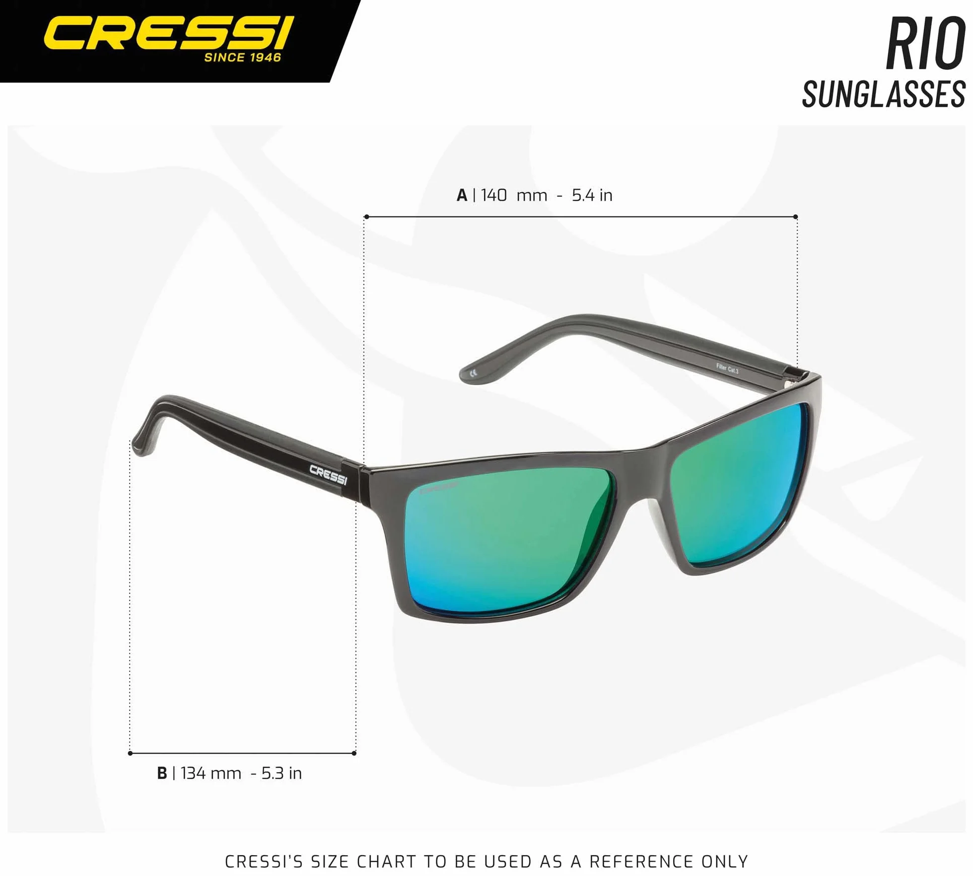 Cressi Unisex-Adult Rio Sunglasses Sportowe Okulary Przeciwsłoneczne,Szary/Pomarańczowy Lustro Obiektyw,Jeden Rozmiar,Xdb100111