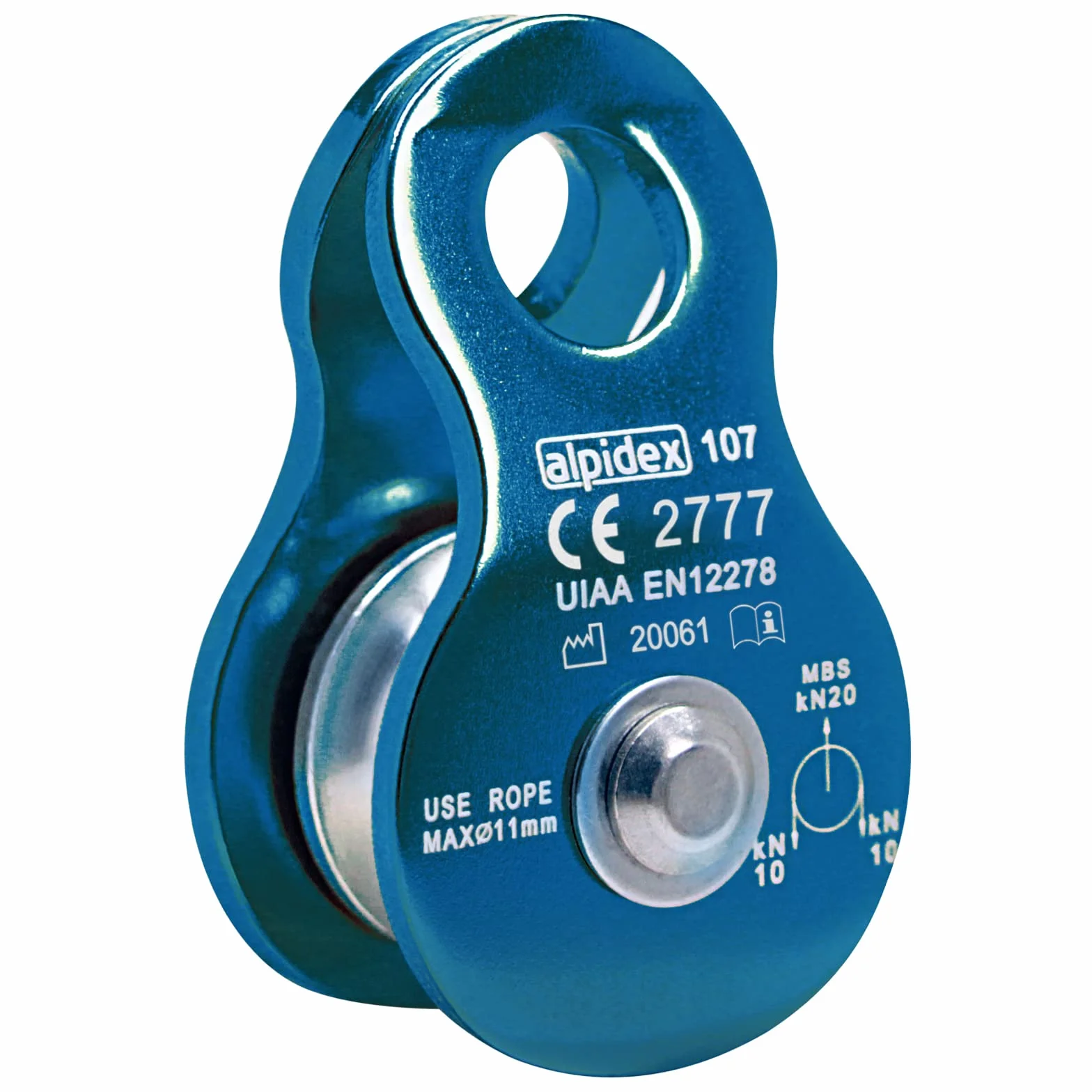 ALPIDEX Rolka Do Wspinaczki - 20 kN - Mobile Pulley Blok Koła Pasowego - Odpowiedni Do Lin O ´Srednicy Do 11 mm - EN12278
