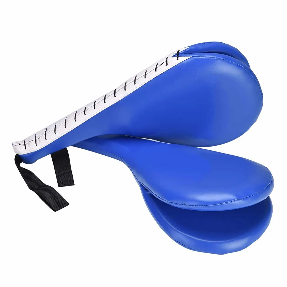 VGEBY 1 para Taekwondo Fighting Target Punching Karate Pad Podwójny Sprzęt treningowy Ręczne pudełko (niebieskie)
