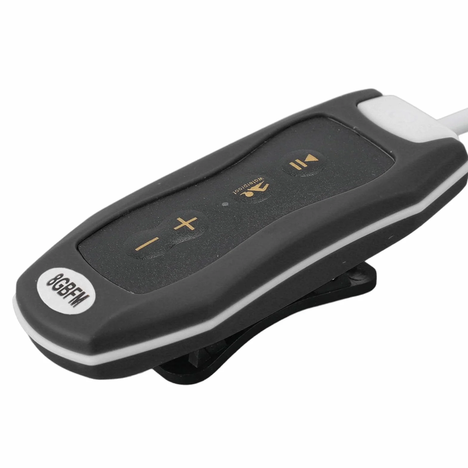 Wodoodporny Odtwarzacz MP3 do Pływania, Słuchawki do Pływania IPX8, Podwodny Odtwarzacz Muzyki z możliwością ładowania Przez USB do Pływania, Biegania, Jazdy na Rowerze (BLACK)