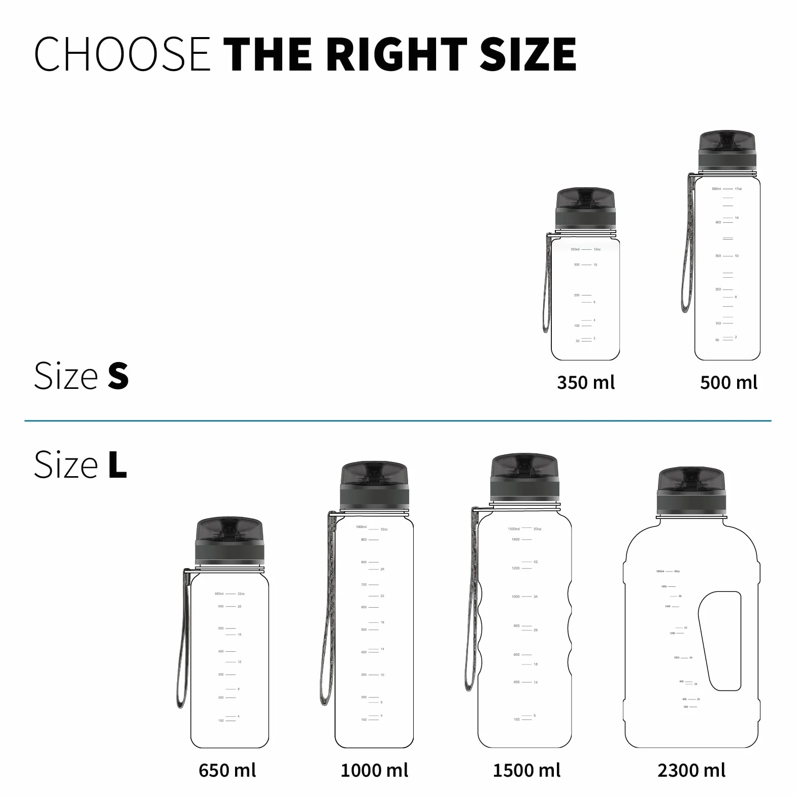 720°DGREE Oryginalna wymienna pokrywka do butelki "uberBottle" - Kompatybilna pokrywka sportowa do butelki "simplBottle" - Rozmiar L pasuje do 650 ml, 1000 ml, 1500 ml, 2000 ml i 2300 ml - Szary